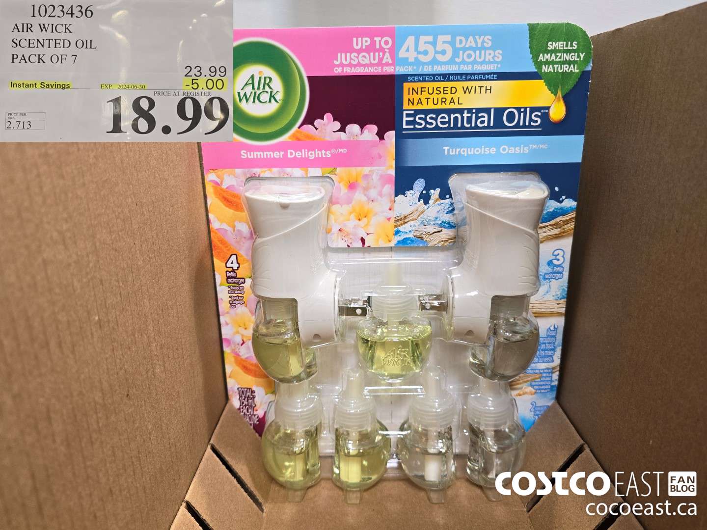 1023436 AIR WICK SCENTED OIL PACK OF 7 ($5.00 INSTANT SAVINGS EXPIRES ON 2024-06-30) $18.99