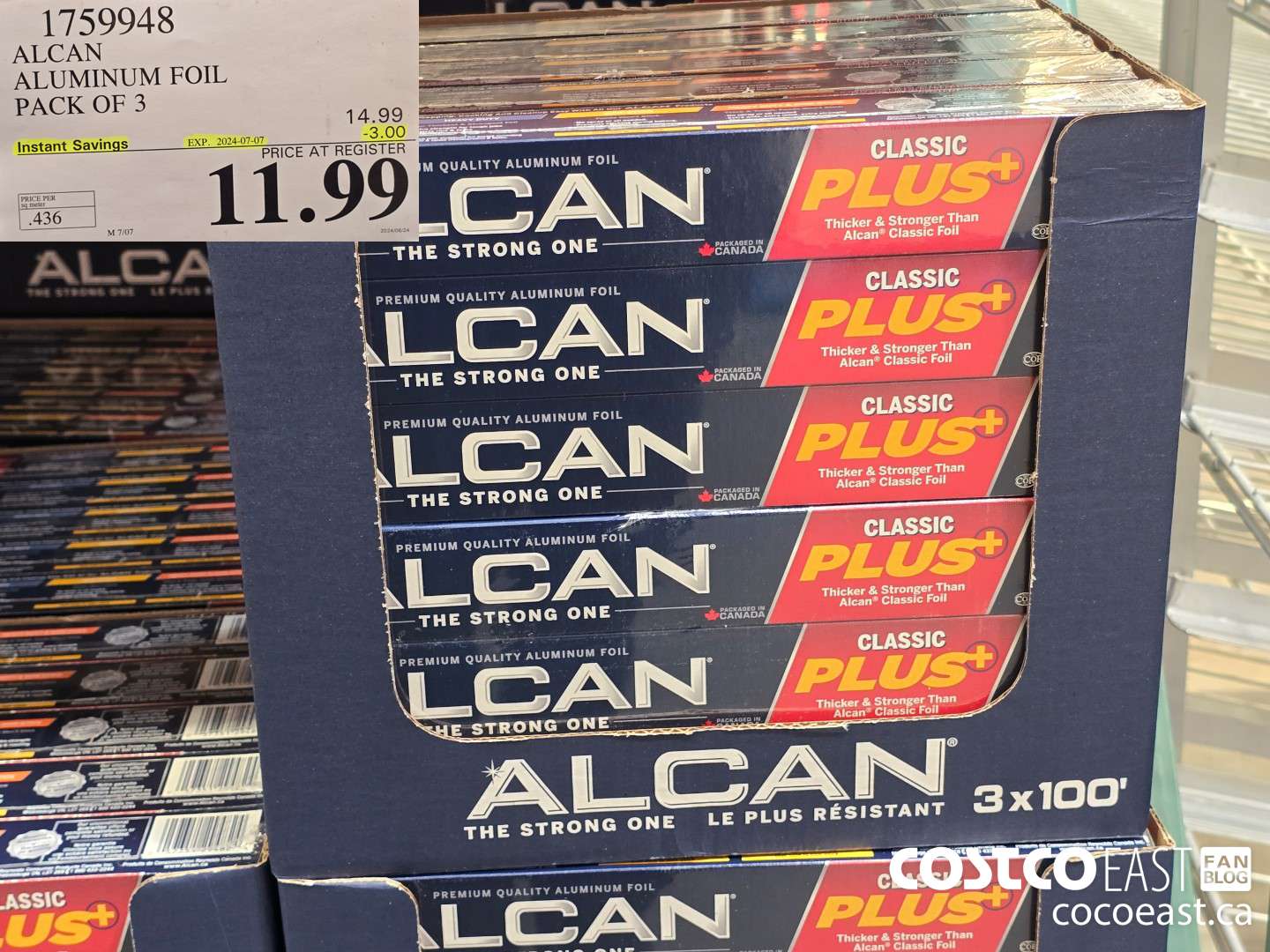 1759948 ALCAN ALUMINUM FOIL PACK OF 3 ($3.00 INSTANT SAVINGS EXPIRES ON 2024-07-07) $11.99