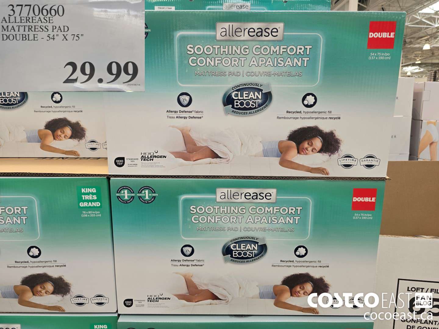 3770660 ALLEREASE MATTRESS PAD DOUBLE - 54