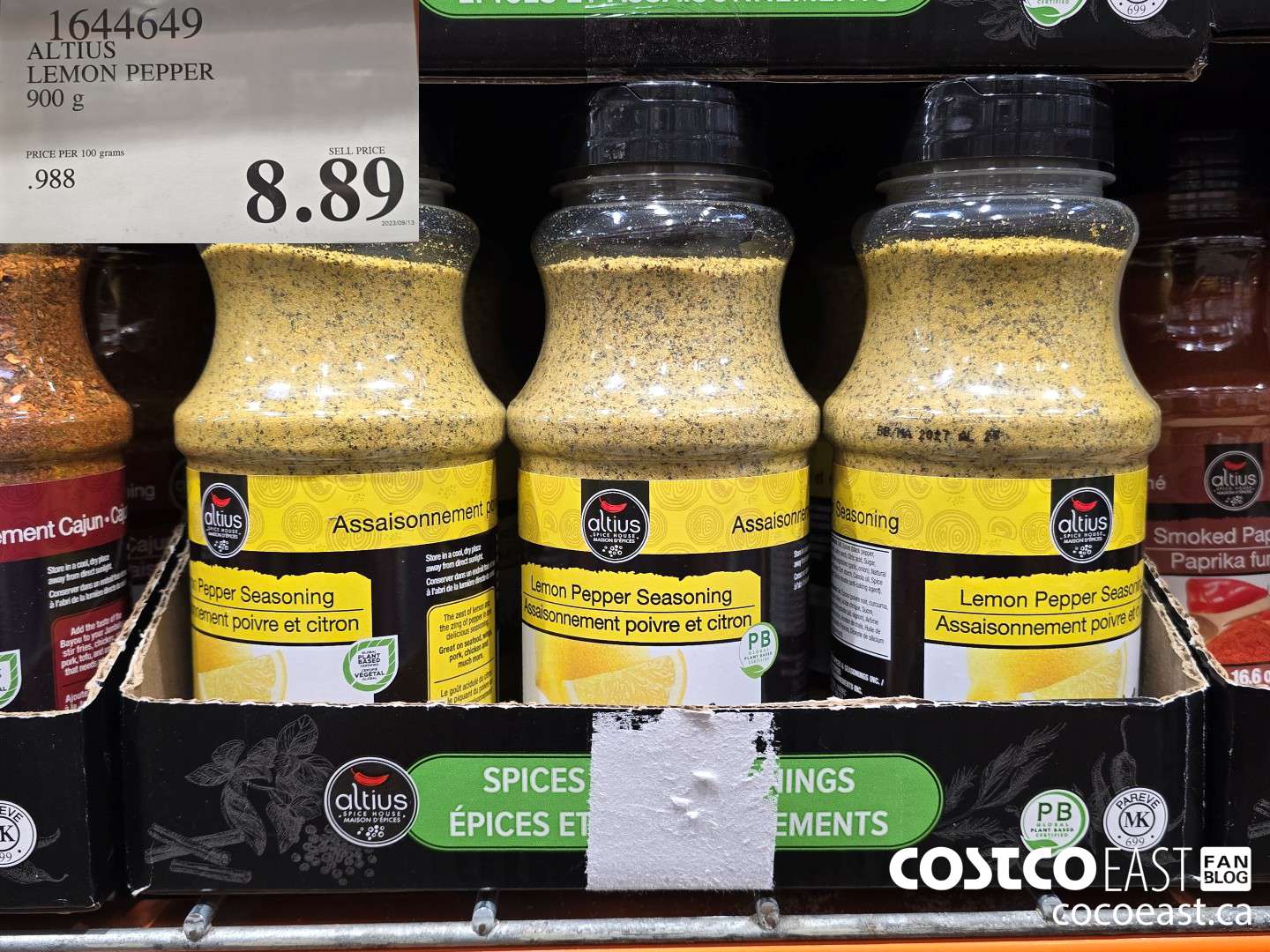 1644649 ALTIUS LEMON PEPPER 900 g $8.89