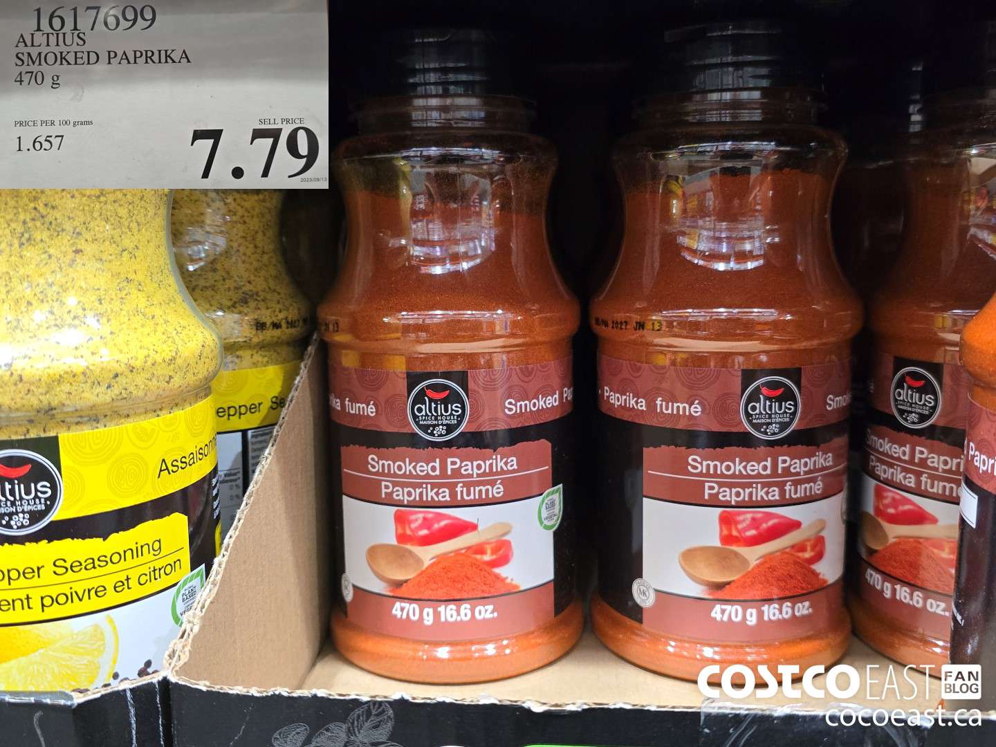 1617699 ALTIUS SMOKED PAPRIKA 490 g $7.79