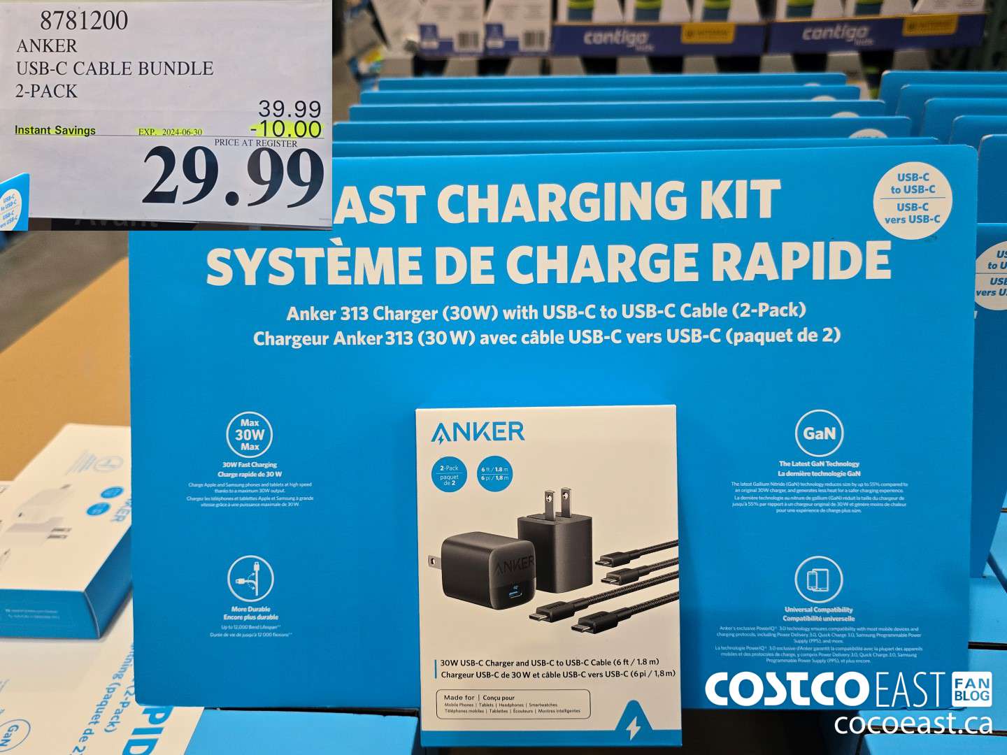 8781200 ANKER USB-C CABLE BUNDLE 2-PACK ($10.00 INSTANT SAVINGS EXPIRES ON 2024-06-30) $29.99