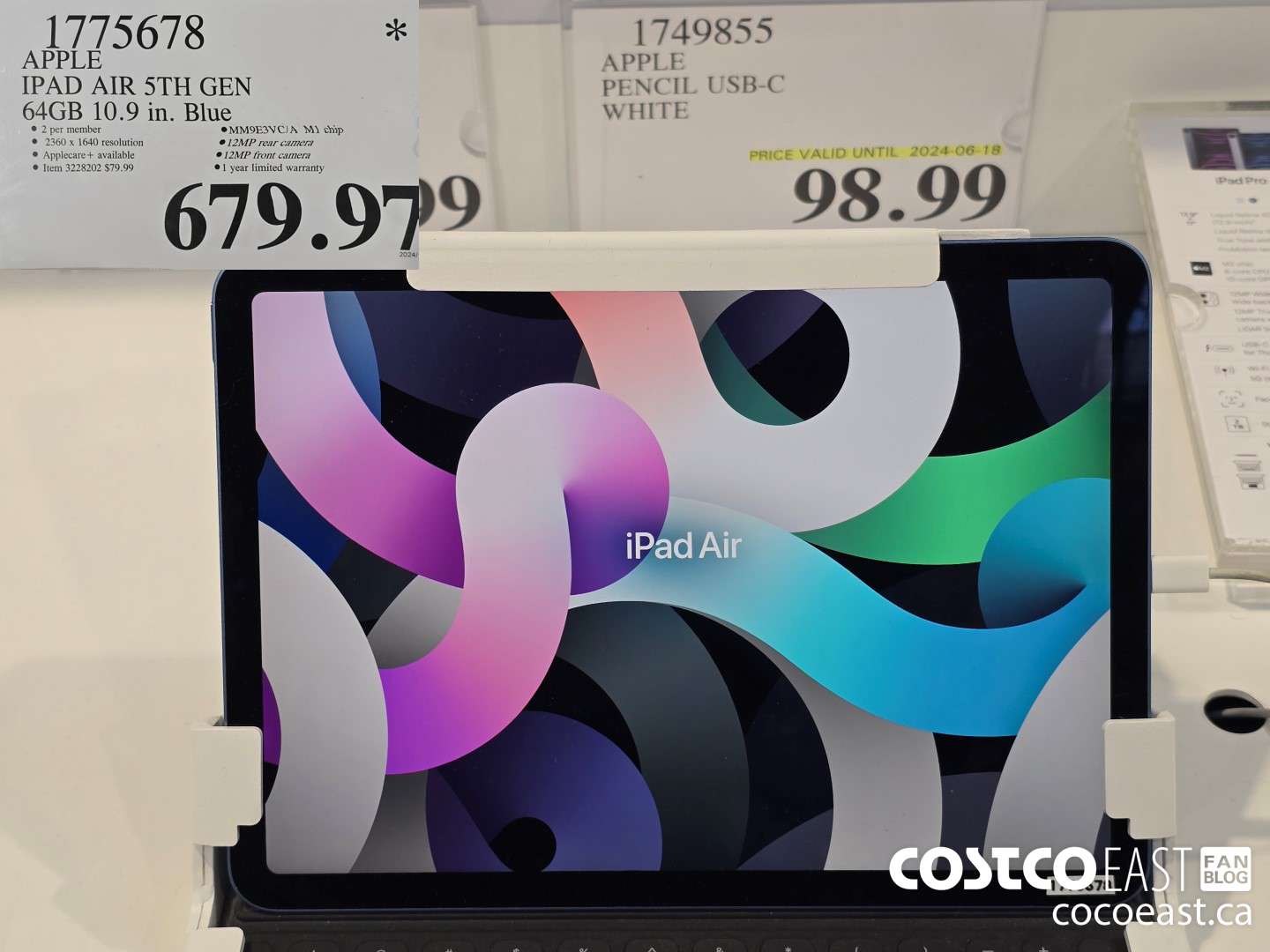 1775678 APPLE IPAD AIR 5TH GEN 64GB 10.9 in. Blue $679.97