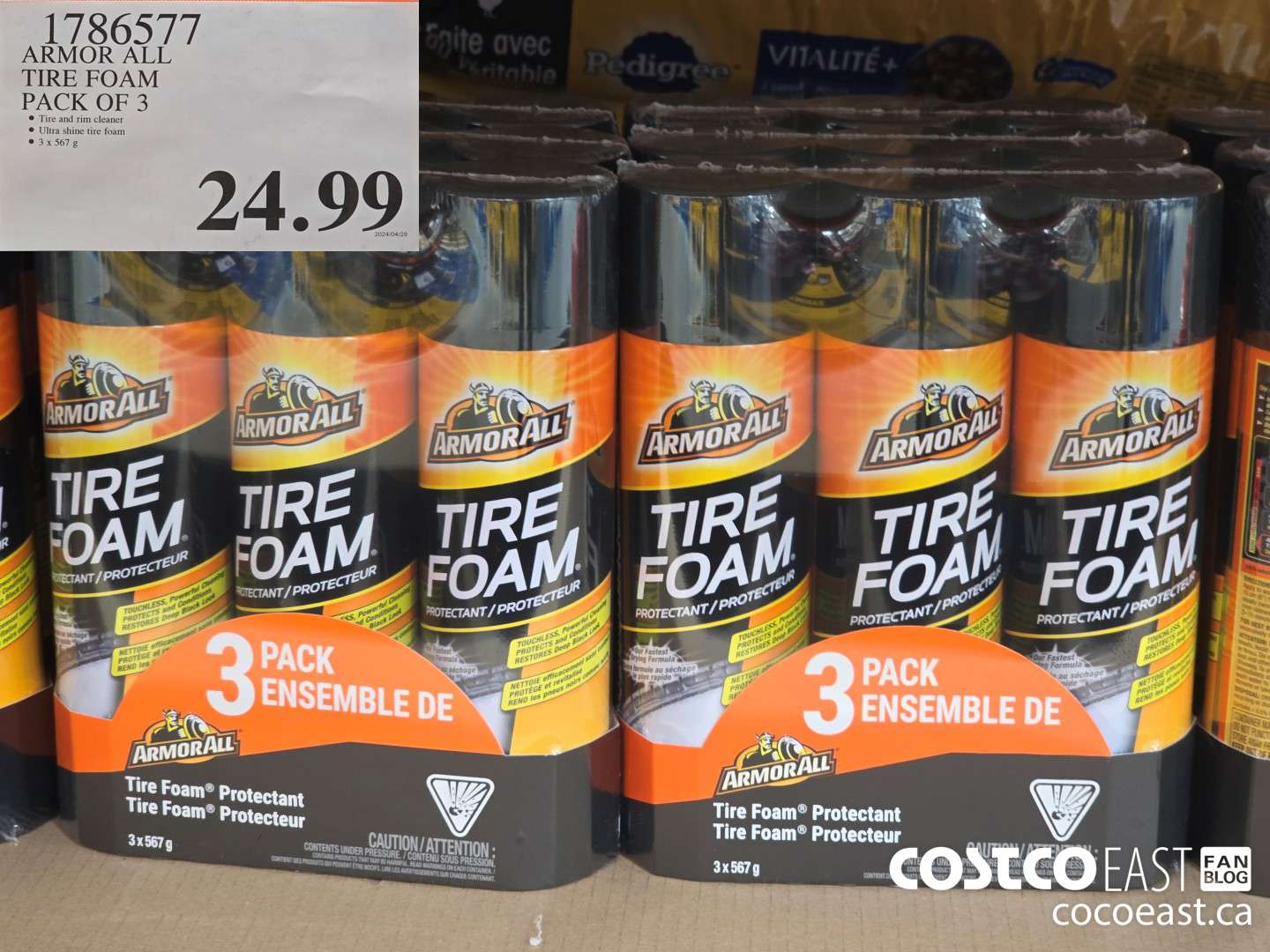 1786577 ARMOR ALL TIRE FOAM PACK OF 3 $24.99