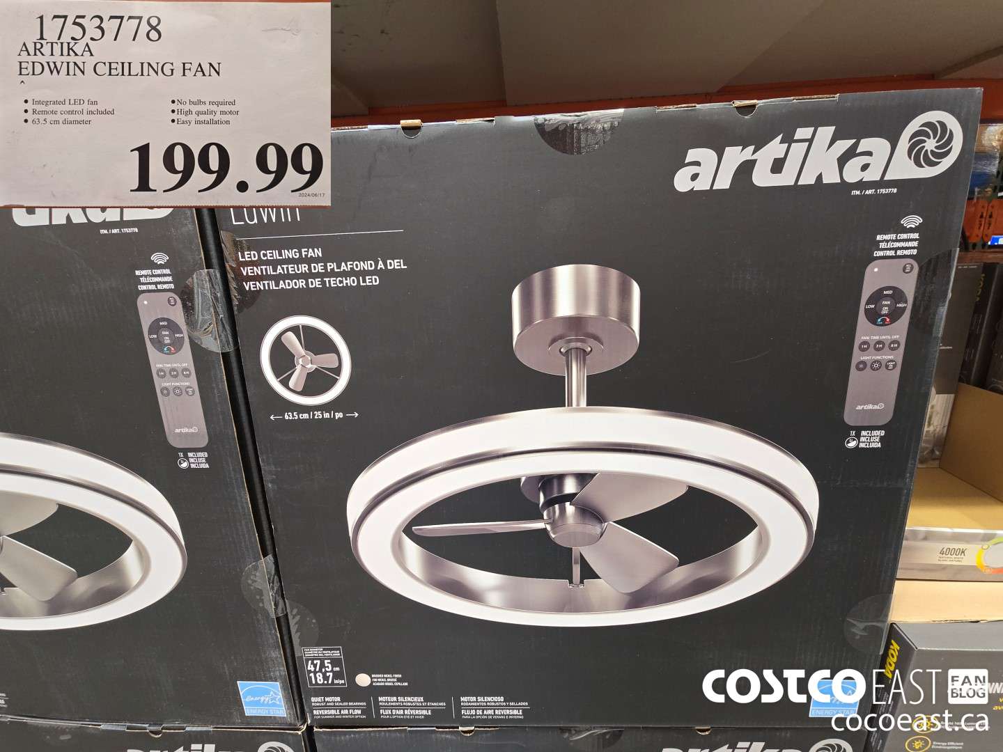 1753778 ARTIKA EDWIN CEILING FAN $199.99