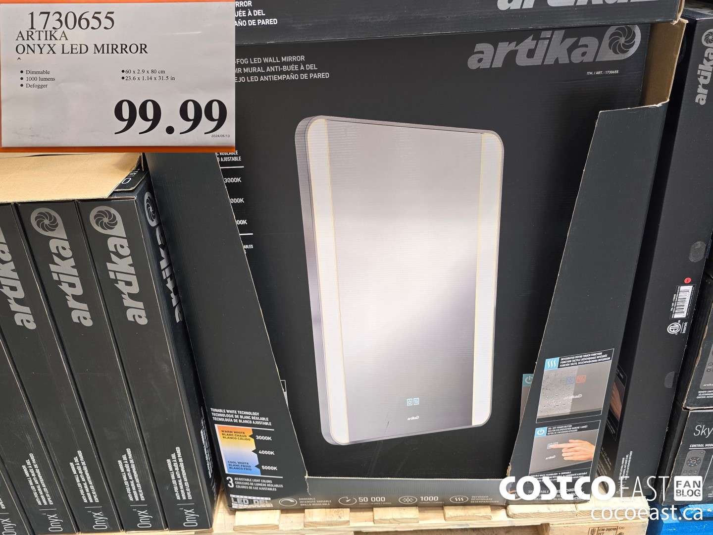 1730655 ARTIKA ONYX LED MIRROR $99.99