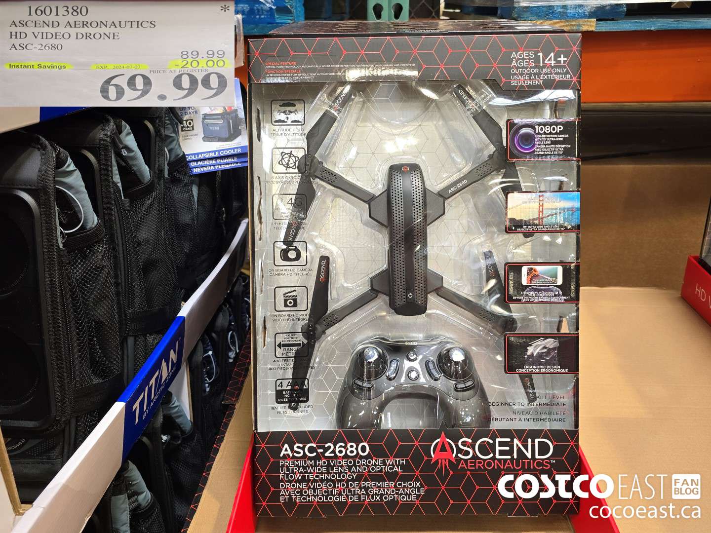 1601380 ASCEND AERONAUTICS HD VIDEO DRONE ASC-2680 ($20.00 INSTANT SAVINGS EXPIRES ON 2024-07-07) $69.99