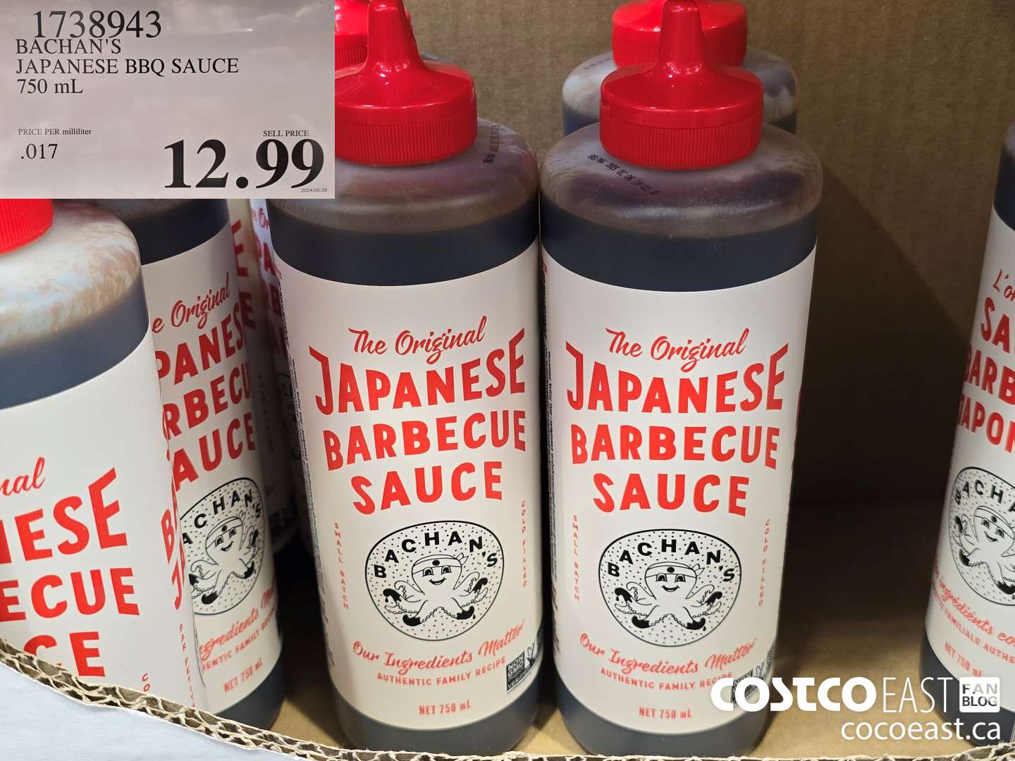 1738943 BACHAN'S JAPANESE BBQ 750 mL $12.99