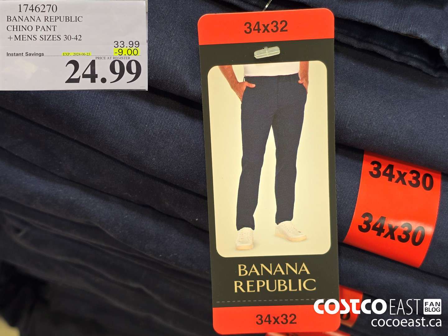 1746270 BANANA REPUBLIC CHINO PANT + MENS SIZES 30-42 ($9.00 INSTANT SAVINGS EXPIRES ON 2024-06-23) $24.99