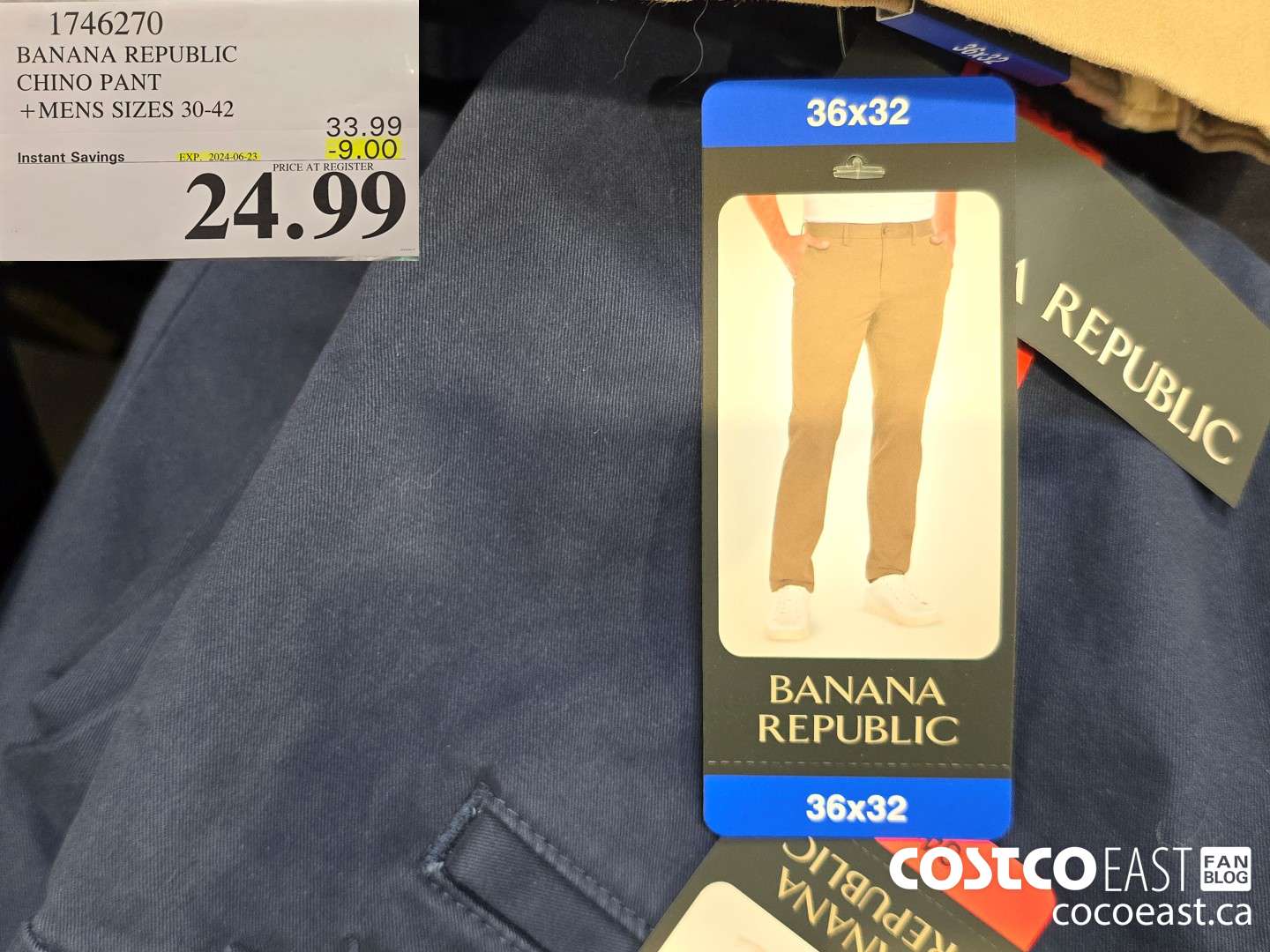 1746270 BANANA REPUBLIC CHINO PANT + MENS SIZES 30-42 ($9.00 INSTANT SAVINGS EXPIRES ON 2024-06-23) $24.99