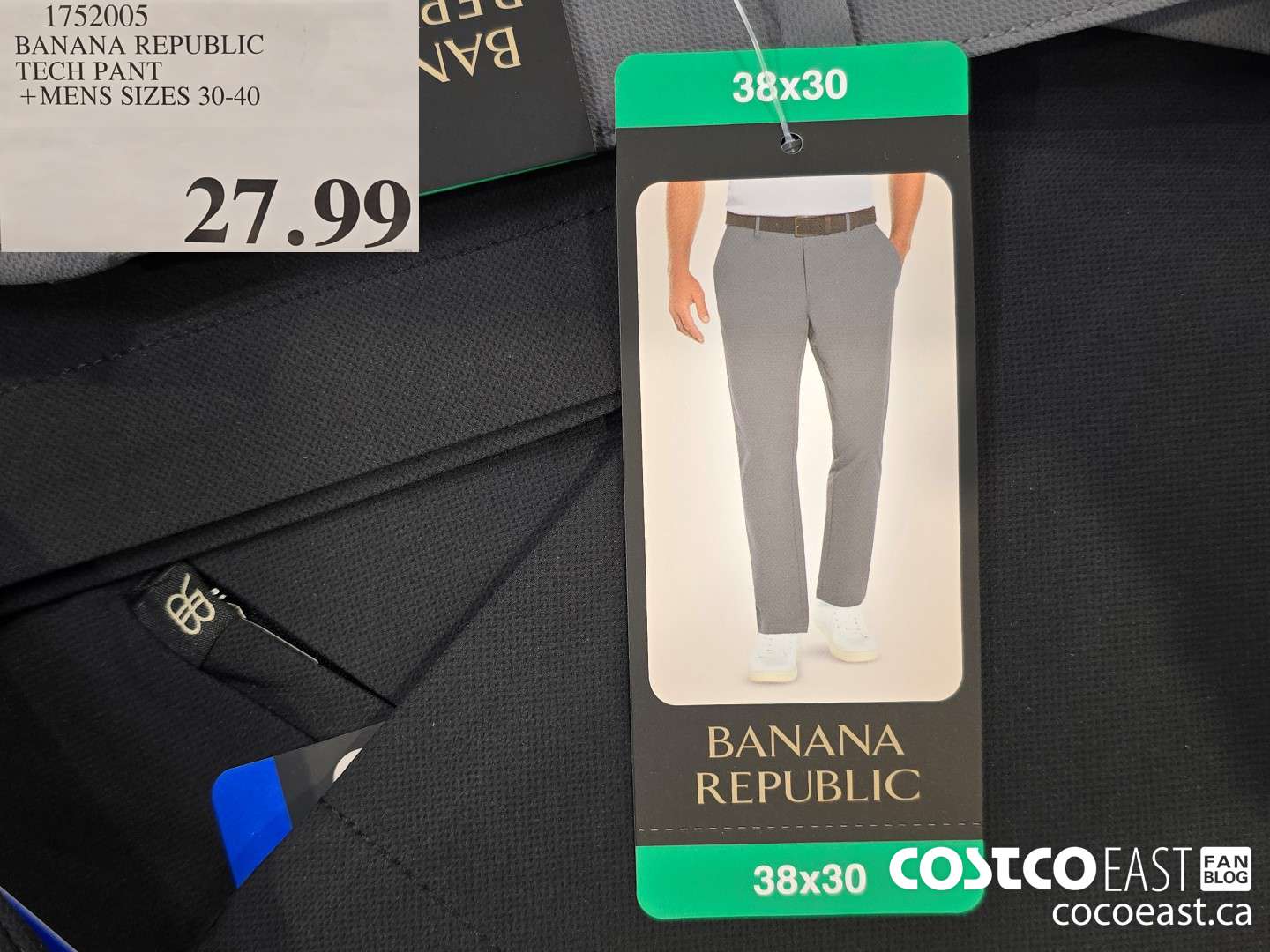 1752005 BANANA REPUBLIC TECH PANT +MENS SIZES 30-40 $27.99
