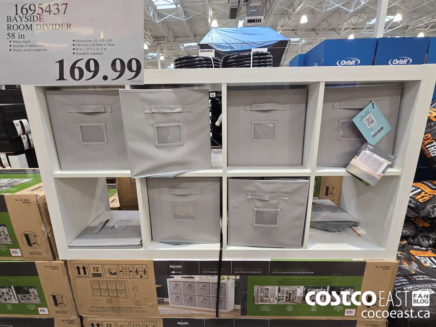 1695437 BAYSIDE ROOM DIVIDER 58 in $169.99