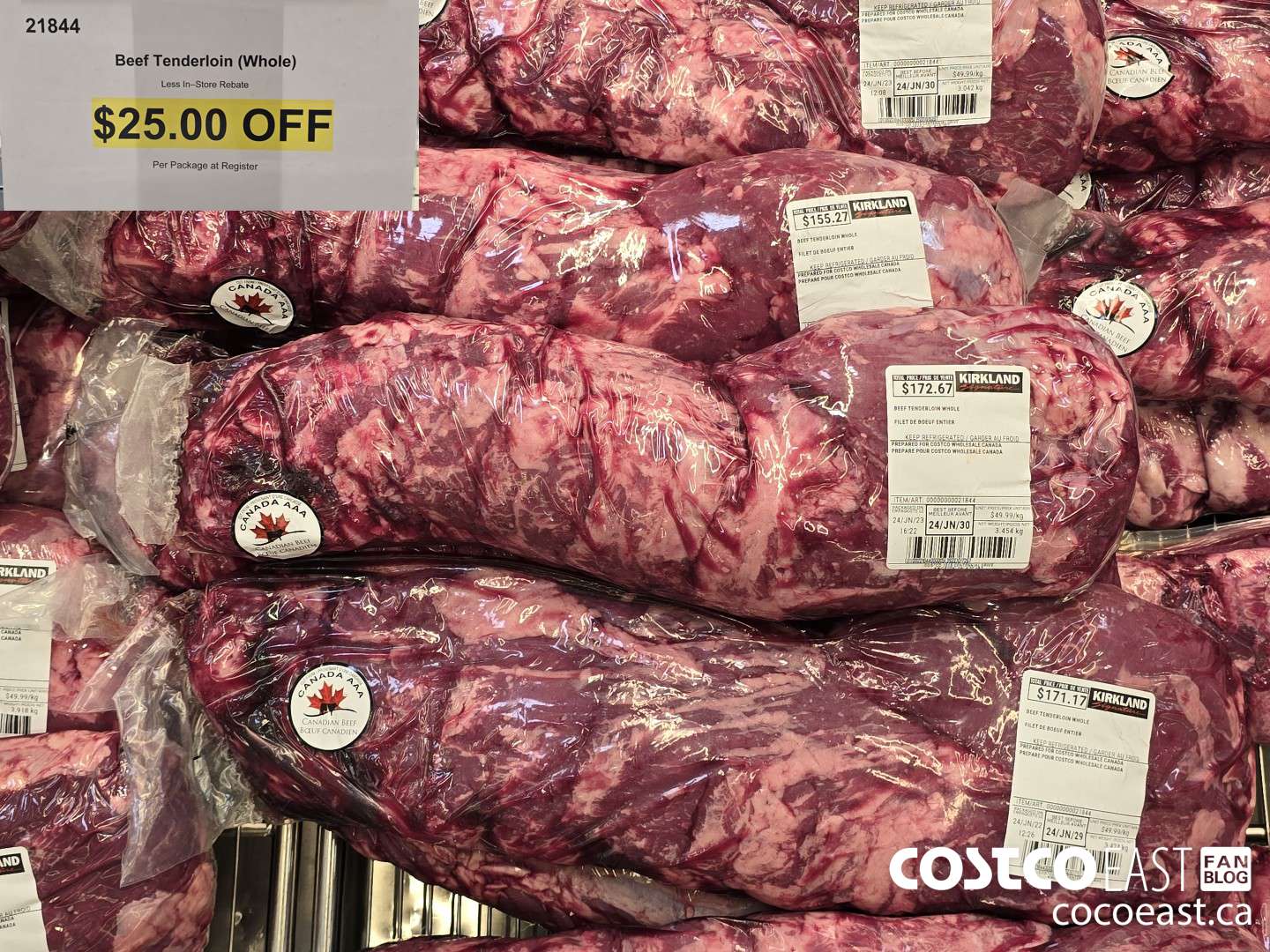 21844 BEEF TENDERLOIN (WHOLE) ($25.00 INSTANT SAVINGS)