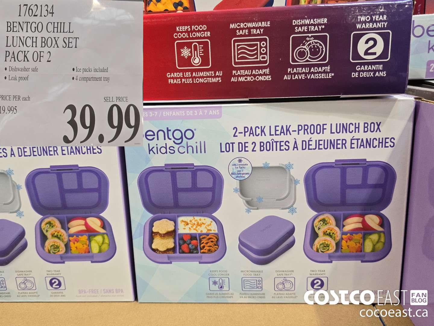 1762134 BENTGO CHILL LUNCH BOX SET PACK OF 2 $39.99