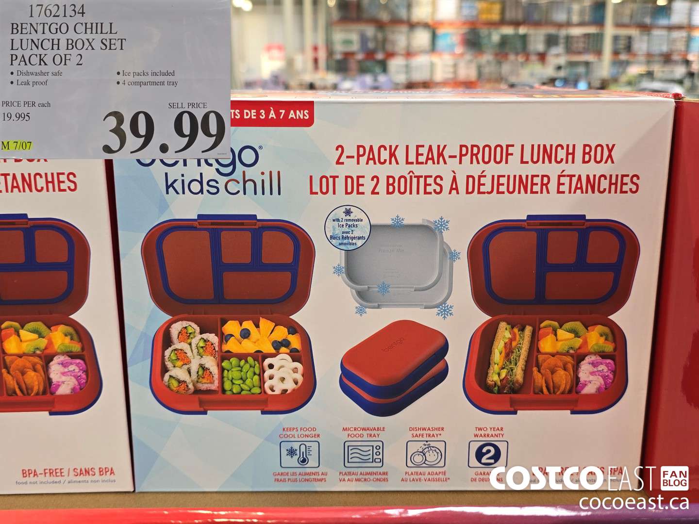 1762134 BENTGO CHILL LUNCH BOX SET PACK OF 2 $39.99