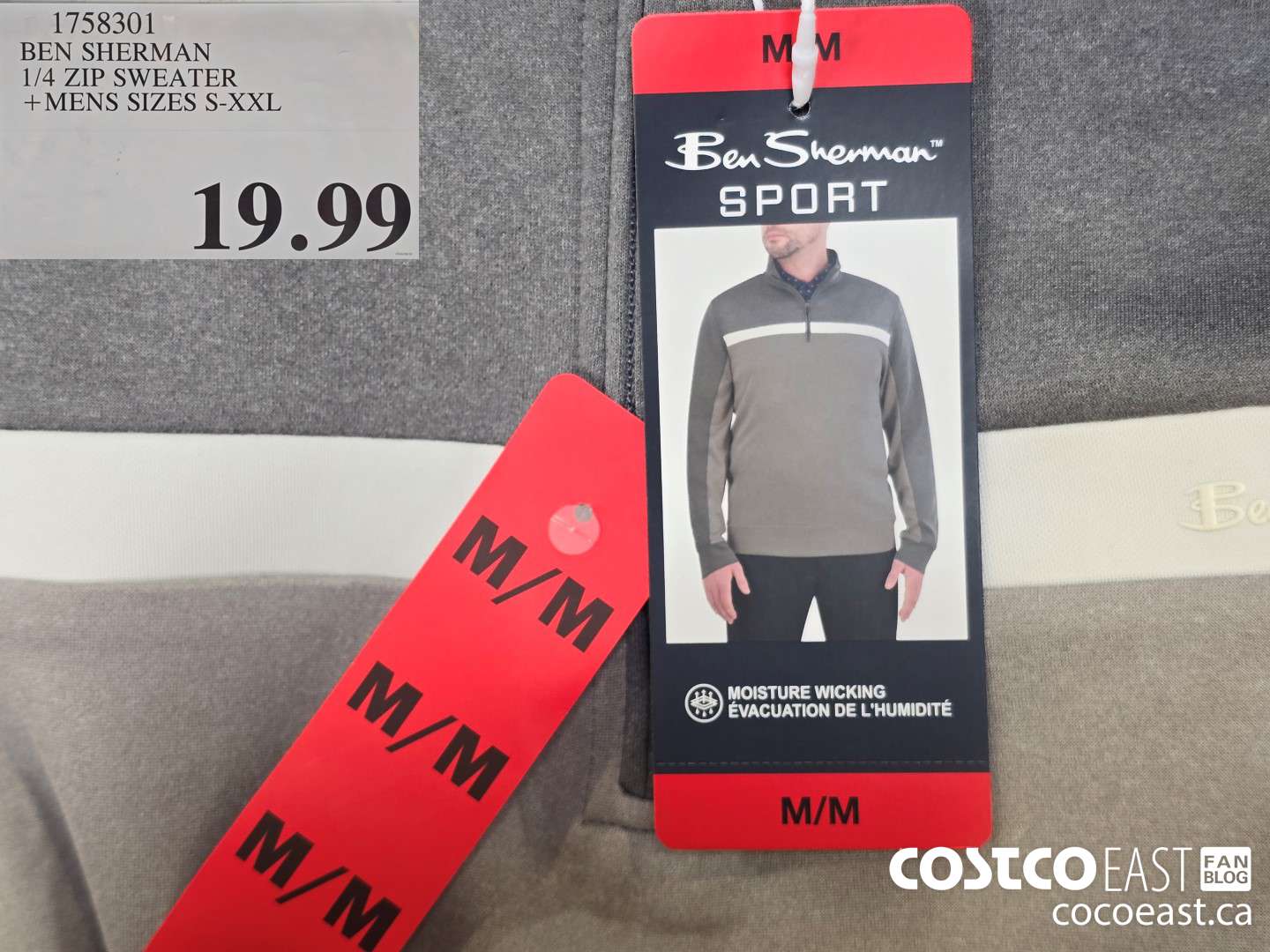 1758301 BEN SHERMAN 1/4 ZIP SWEATER +MENS SIZES S-XXL $19.99