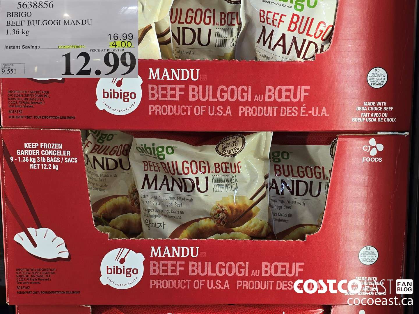5638856 BIBIGO BEEF BULGOGI MANDU 1.36 kg ($4.0 INSTANT SAVINGS EXPIRES ON 2024-06-03) $12.99