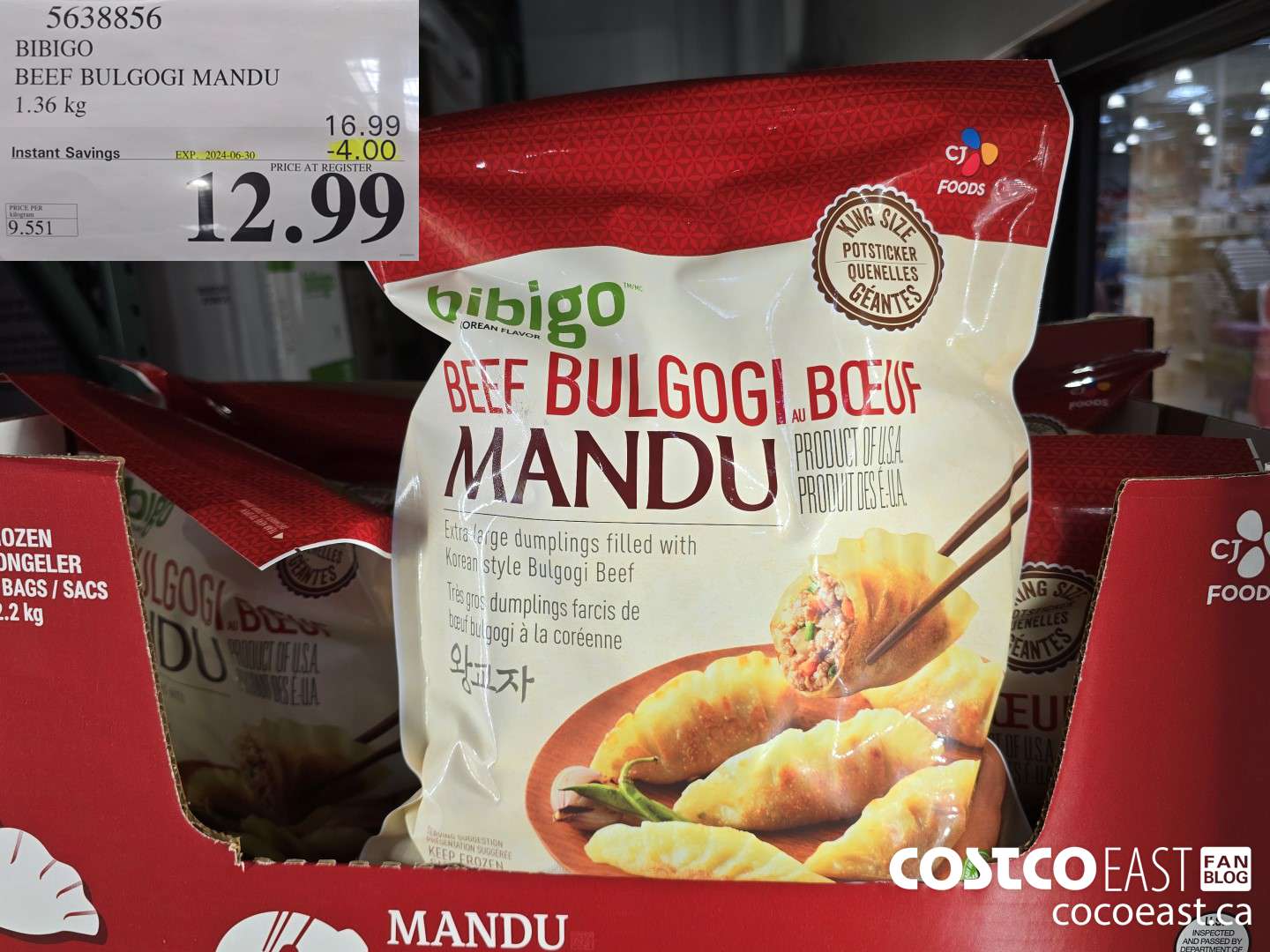 5638856 BIBIGO BEEF BULGOGI MANDU 1.36 kg ($4.00 INSTANT SAVINGS EXPIRES ON 2024-06-30) $12.99