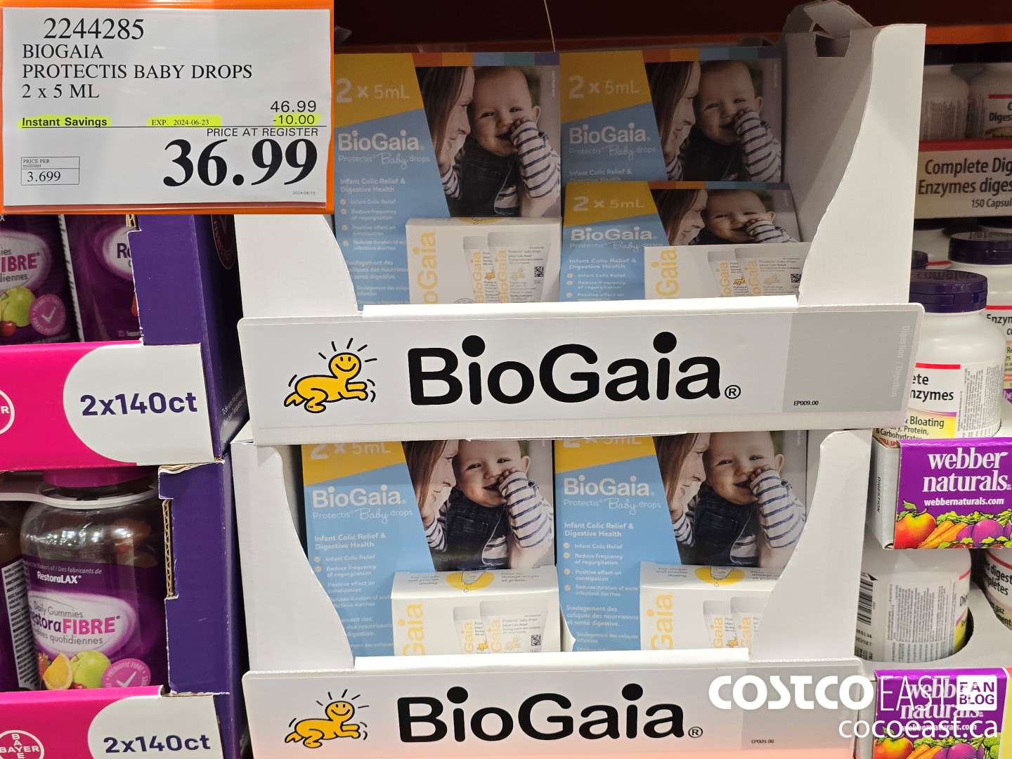 2244285 BIOGAIA PROTECTIS BABY DROPS 2 X 5 ML ($10.00 INSTANT SAVINGS EXPIRES ON 2024-06-23) $36.99