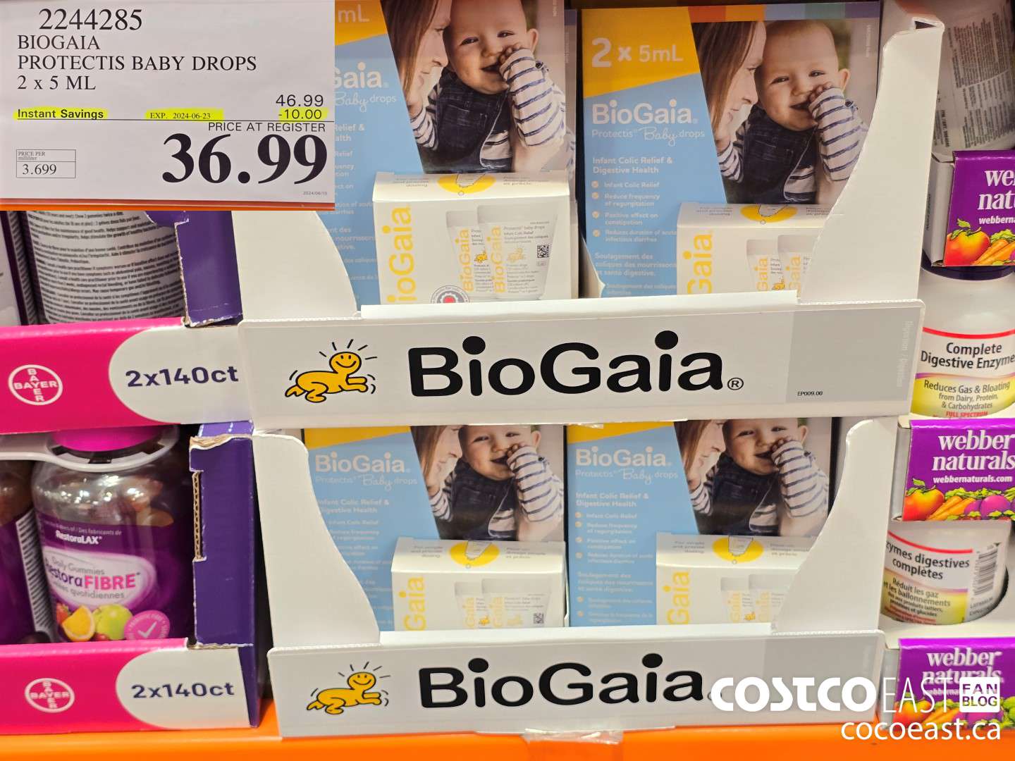 2244285 BIOGAIA PROTECTIS BABY DROPS 2 X 5 ML ($10.00 INSTANT SAVINGS EXPIRES ON 2024-06-23) $36.99