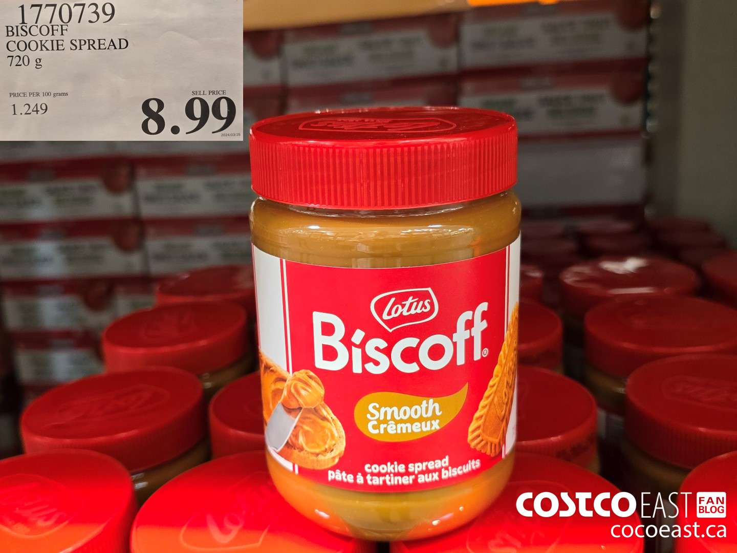 1770739 BISCOFF COOKIE SPREAD 720 g $8.99