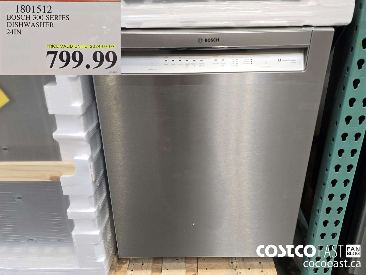1801512 BOSCH 300 SERIES DISHWASHER 24IN $799.99