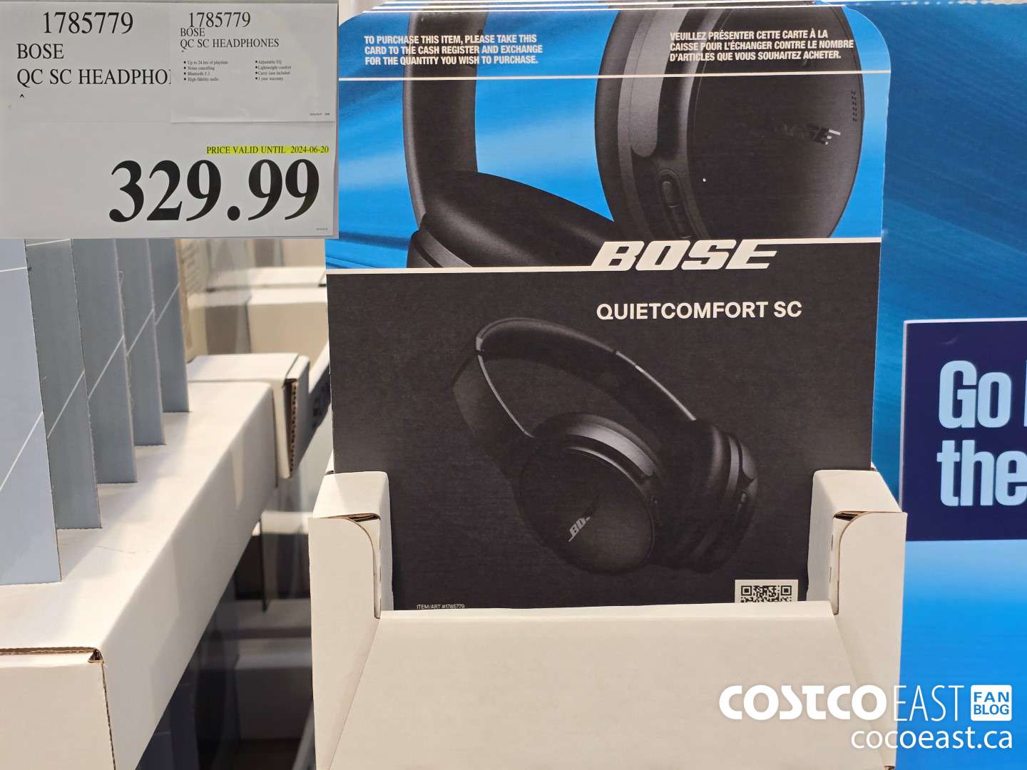 1785779 BOSE QC SC HEADPHONES $329.99