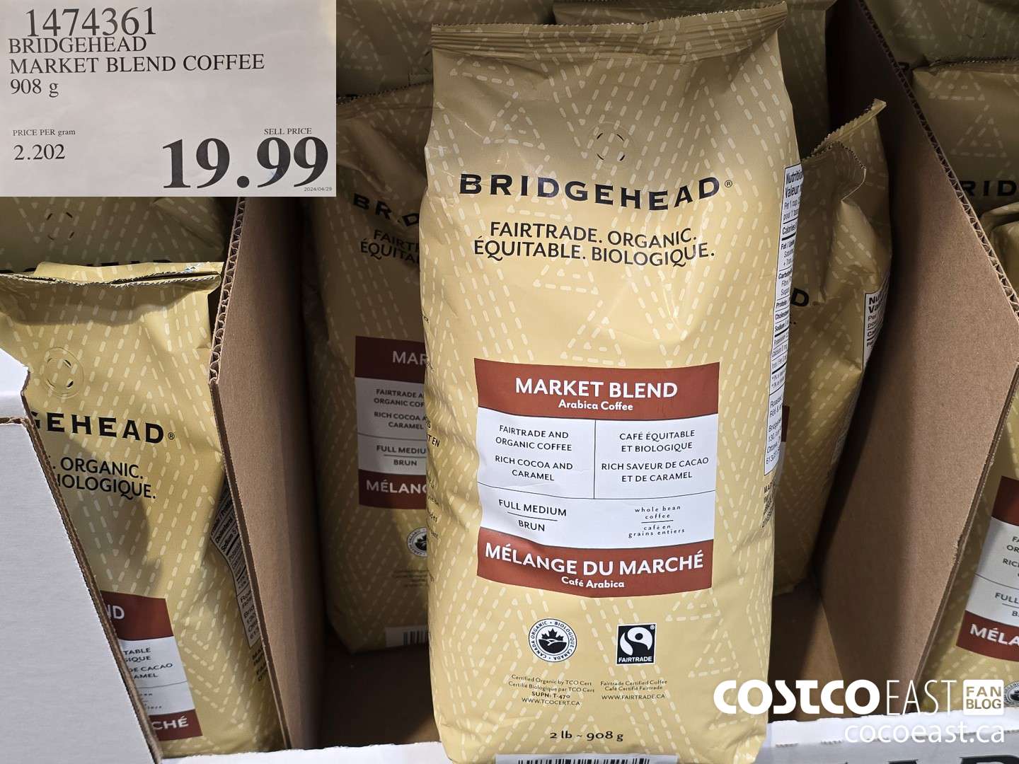 1474361 BRIDGEHEAD MARKET BLEND COFFEE 908 g $19.99