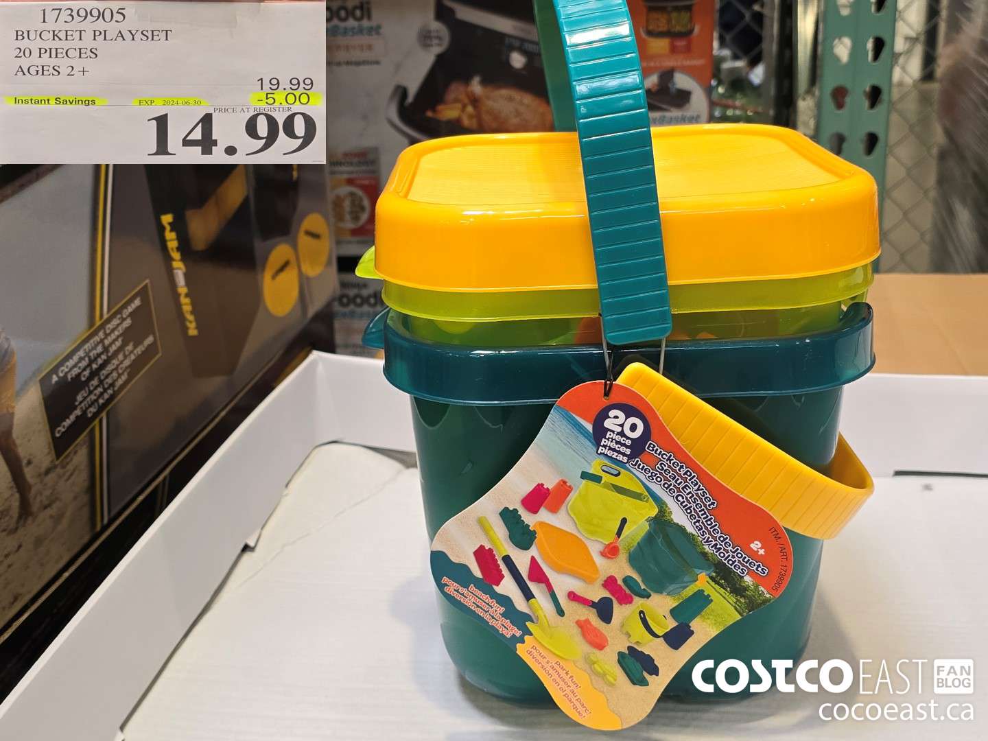 1739905 BUCKET PLAYSET 20 PIECES AGES 2+ ($5.00 INSTANT SAVINGS EXPIRES ON 2024-06-30) $14.99