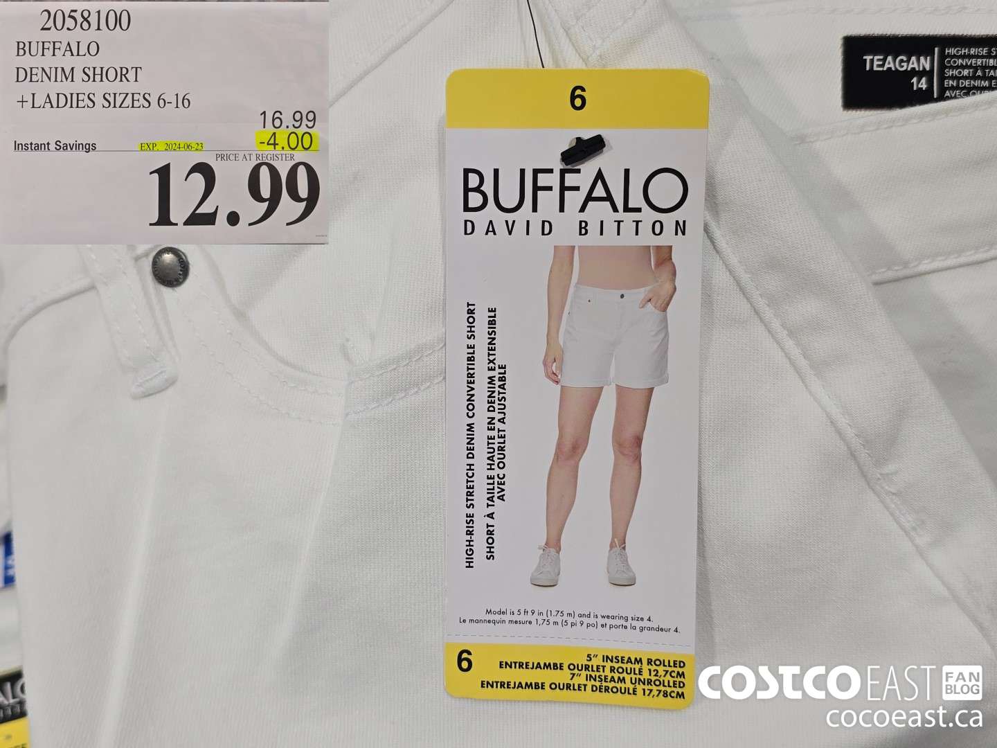 2058100 BUFFALO DENIM SHORT +LADIES SIZES 6-16 ($4.00 INSTANT SAVINGS EXPIRES ON 2024-06-23) $12.99