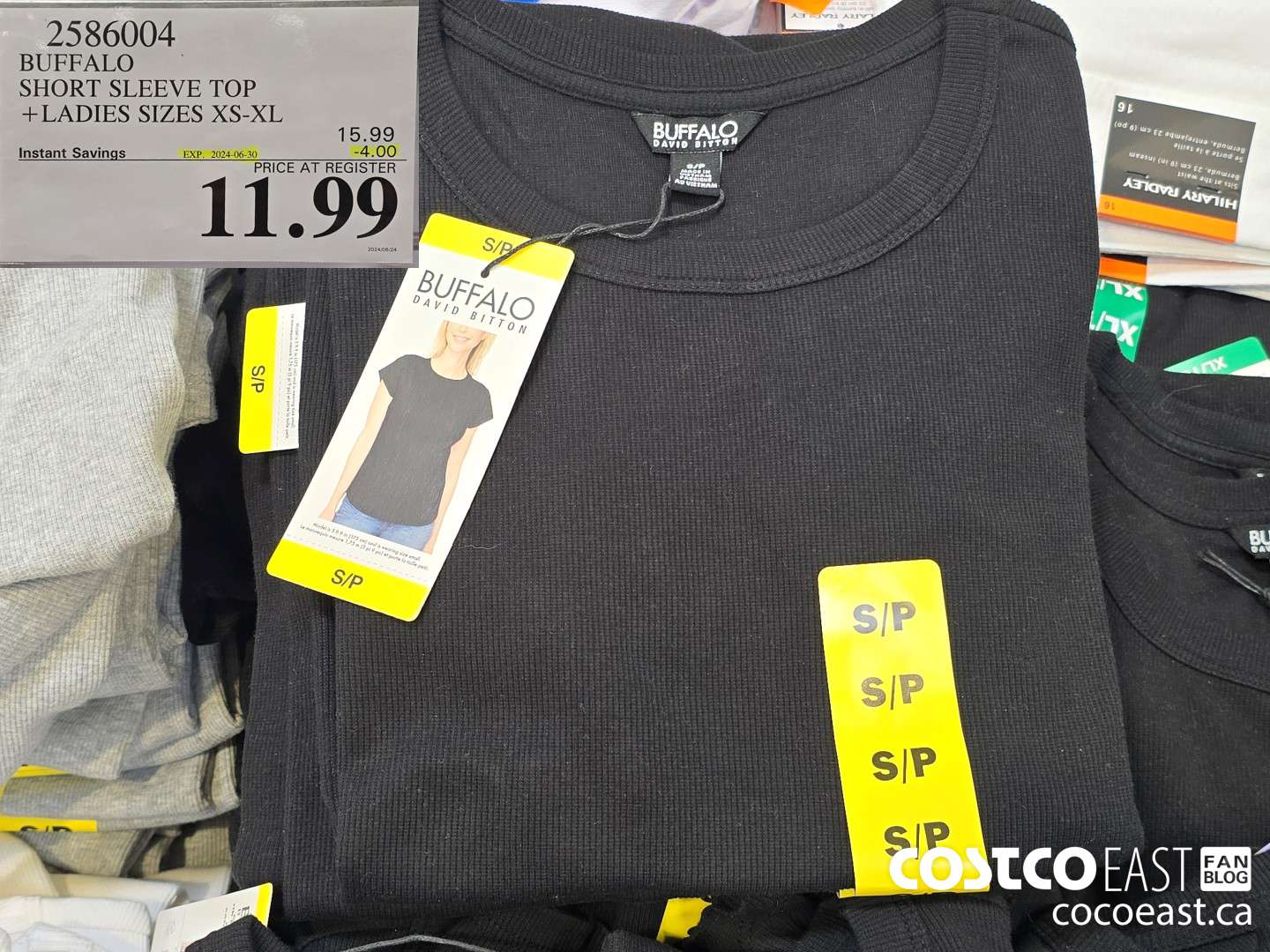 2586004 BUFFALO SHORT SLEEVE TOP +LADIES SIZES XS-XL ($4.00 INSTANT SAVINGS EXPIRES ON 2024-06-30) $11.99