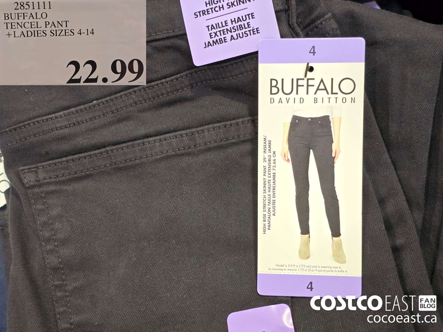 2851111 BUFFALO TENCEL PANT + LADIES SIZES 4-14 $22.99