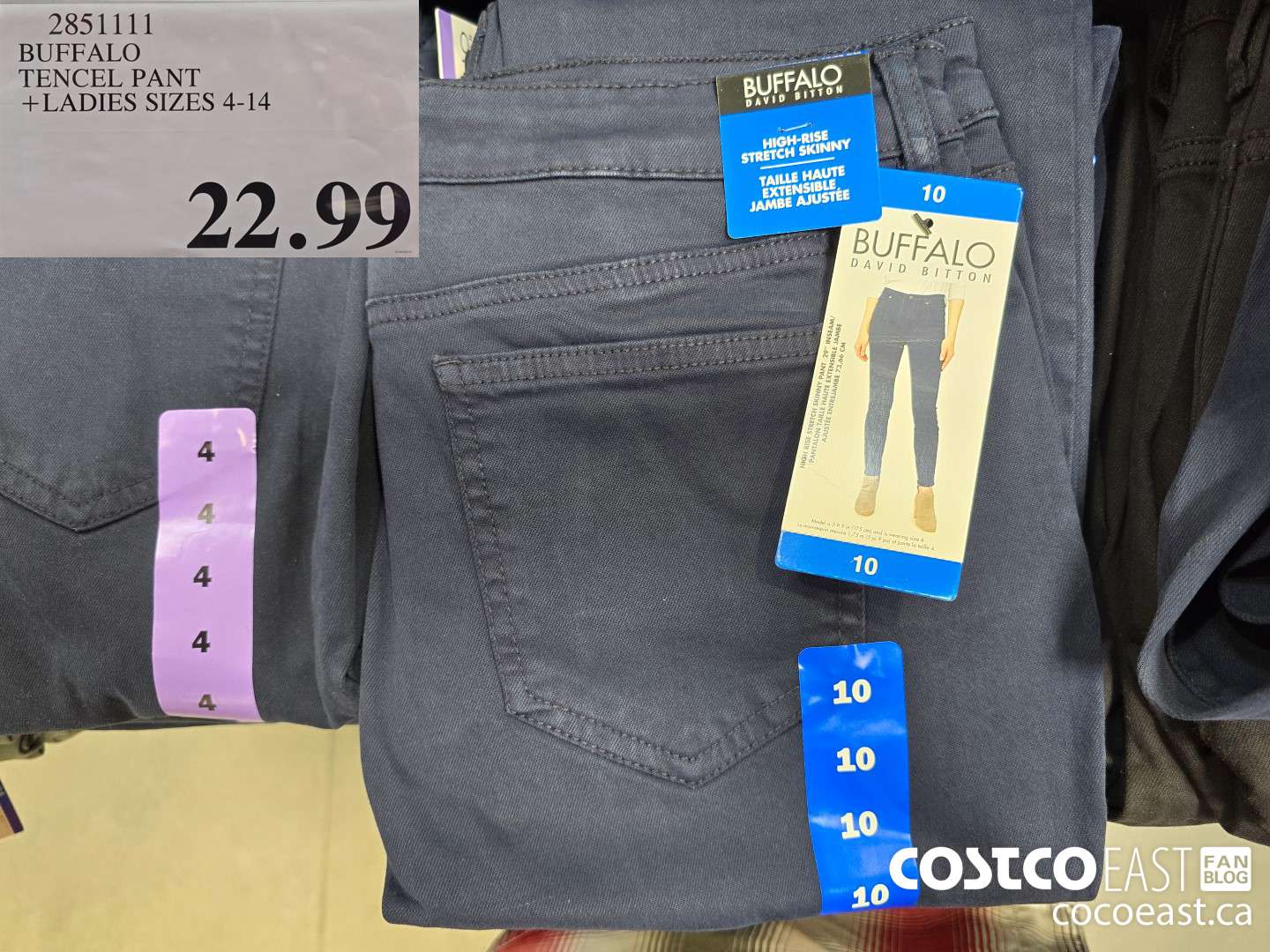 2851111 BUFFALO TENCEL PANT + LADIES SIZES 4-14 $22.99