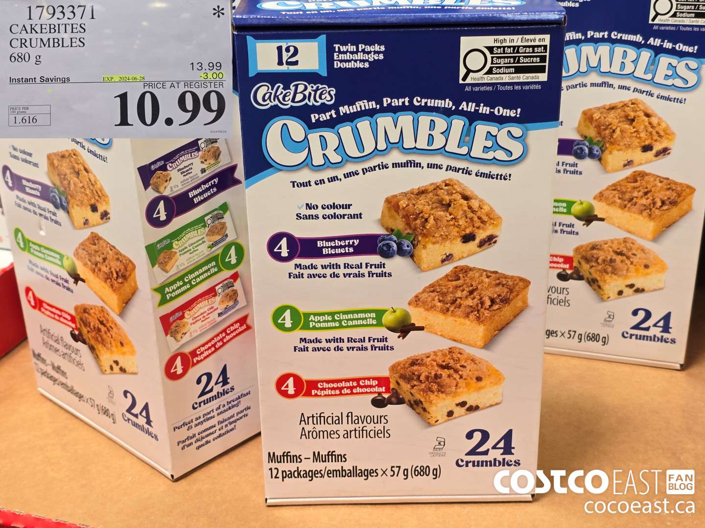 1793371 CAKEBITES CRUMBLES 680 G ($3.00 INSTANT SAVINGS EXPIRES ON 2024-06-28) $10.99