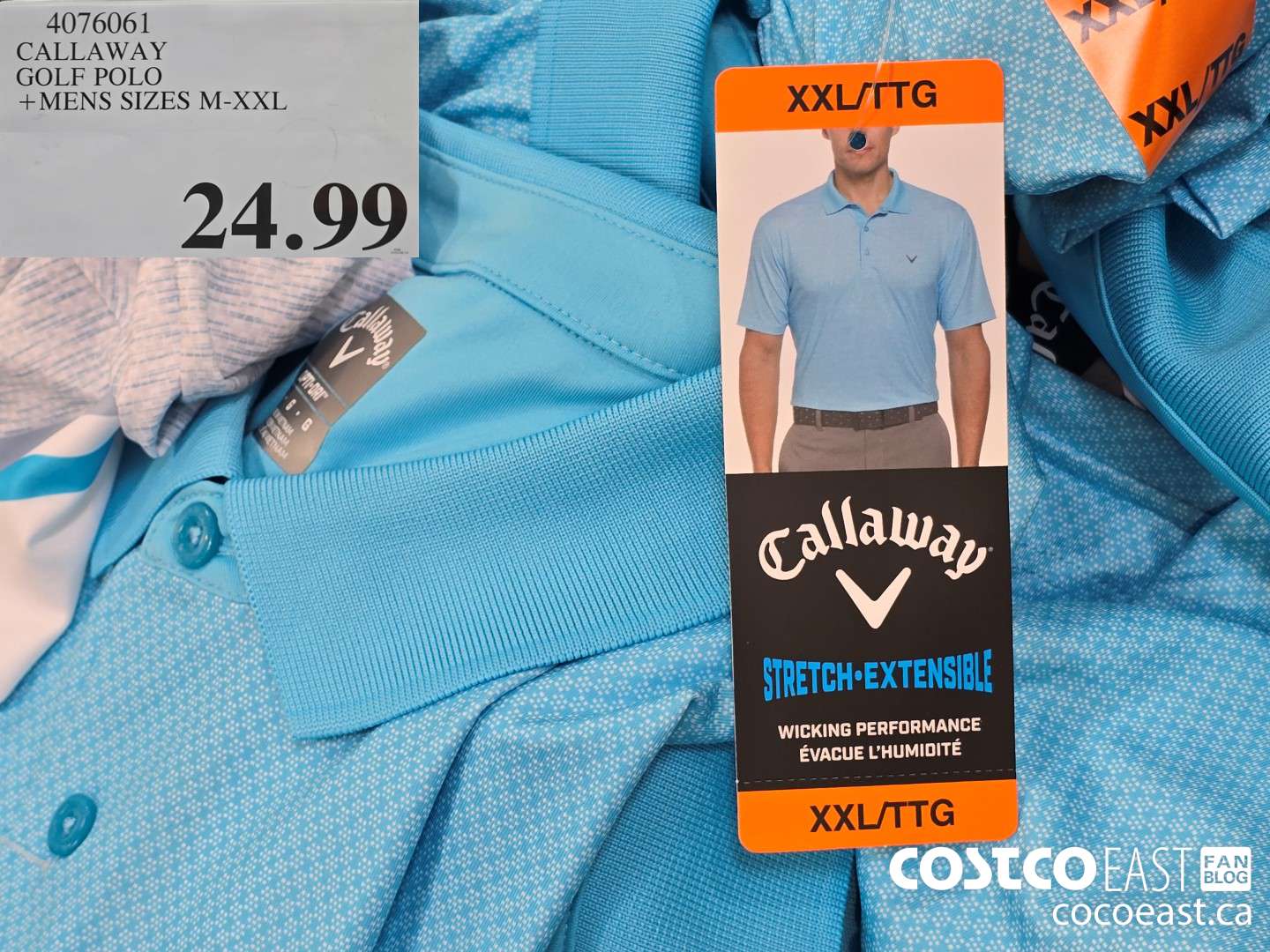 4076061 CALLAWAY GOLF POLO MENS SIZES S-XXL $24.99