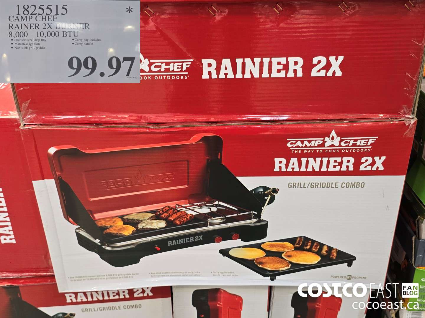 1825515 CAMP CHEF RAINER 2X BURNER 8,000 - 10,000 BTU $99.97