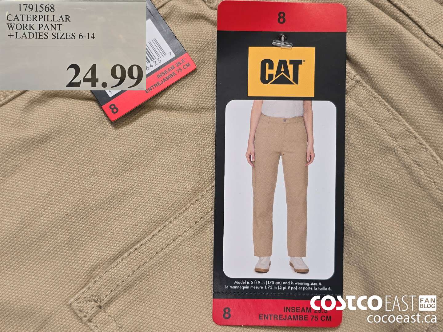 1791568 CATERPILLAR WORK PANT + LADIES SIZES 6-14 $24.99