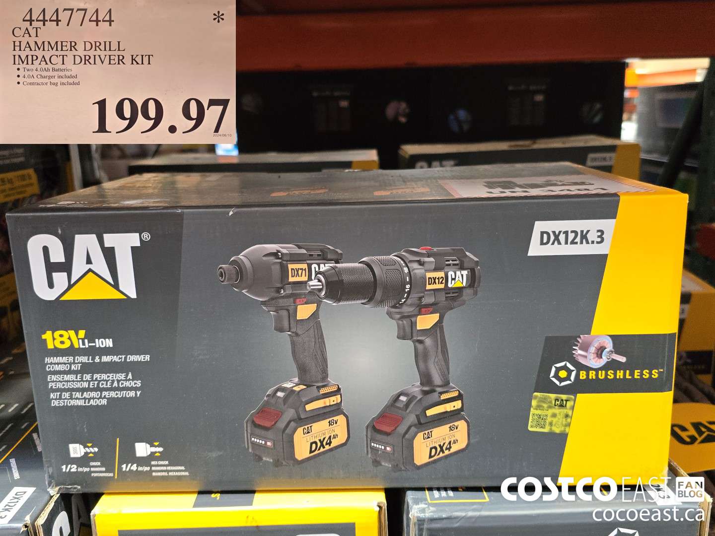 4447744 CAT HAMMER DRILL IMPACT DRIVER KIT $199.97