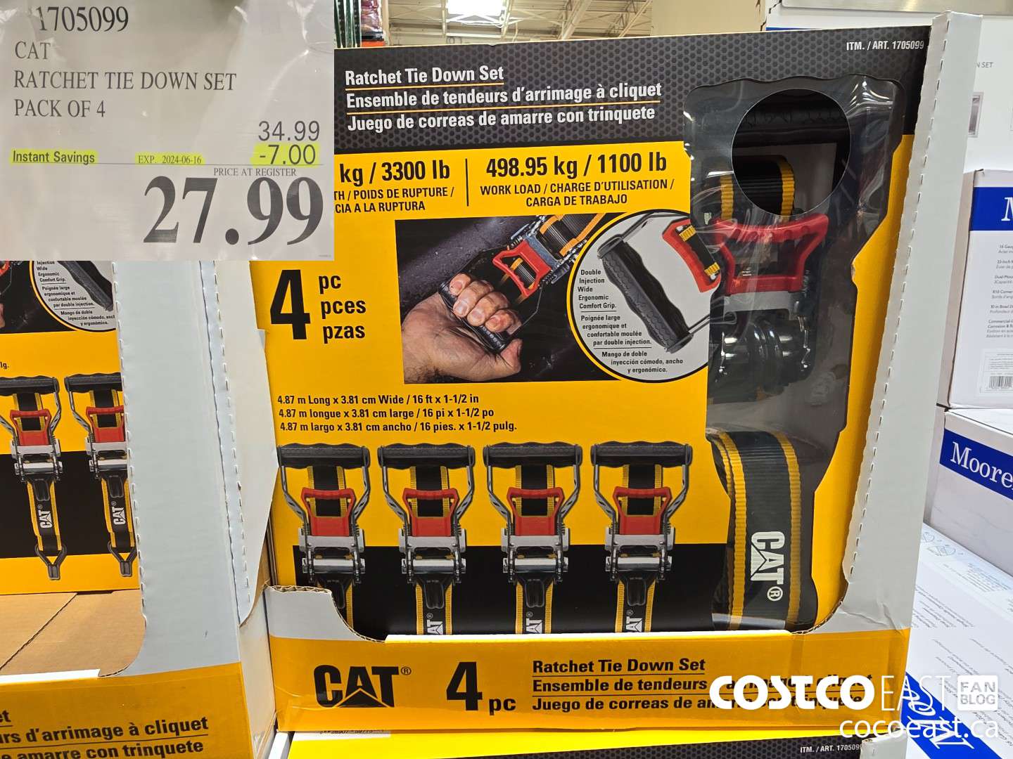 1705099 CAT RATCHET TIE DOWN SET PACK OF 4 ($7.00 INSTANT SAVINGS EXPIRES ON 2024-06-16) $27.99