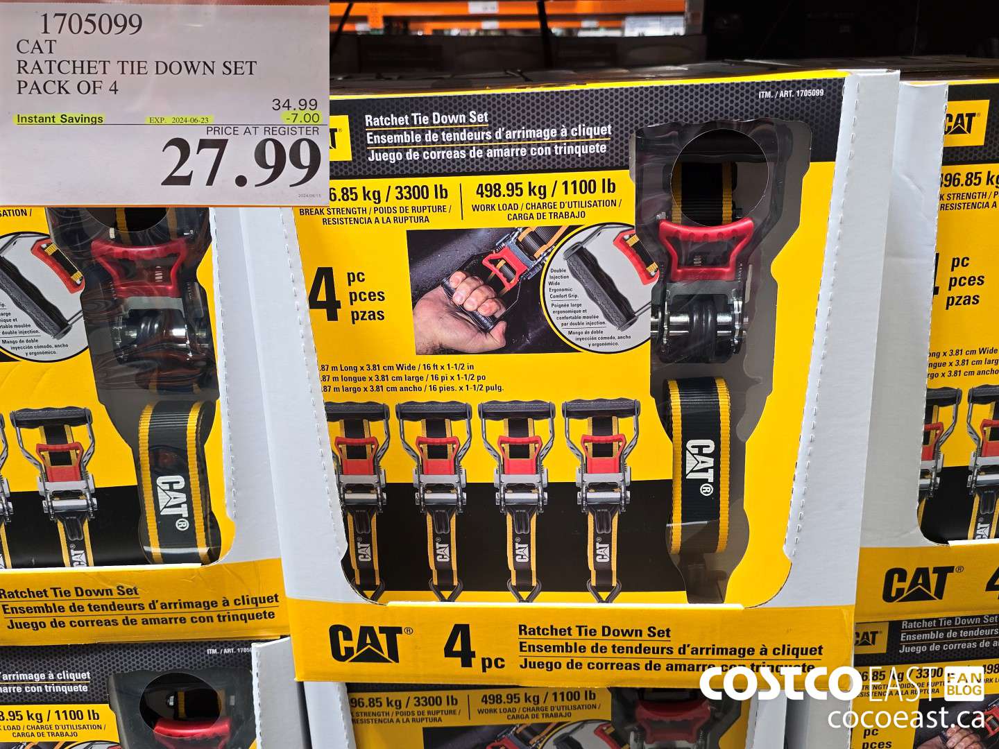 1705099 CAT RATCHET TIE DOWN SET PACK OF 4 ($7.00 INSTANT SAVINGS EXPIRES ON 2024-06-23) $27.99