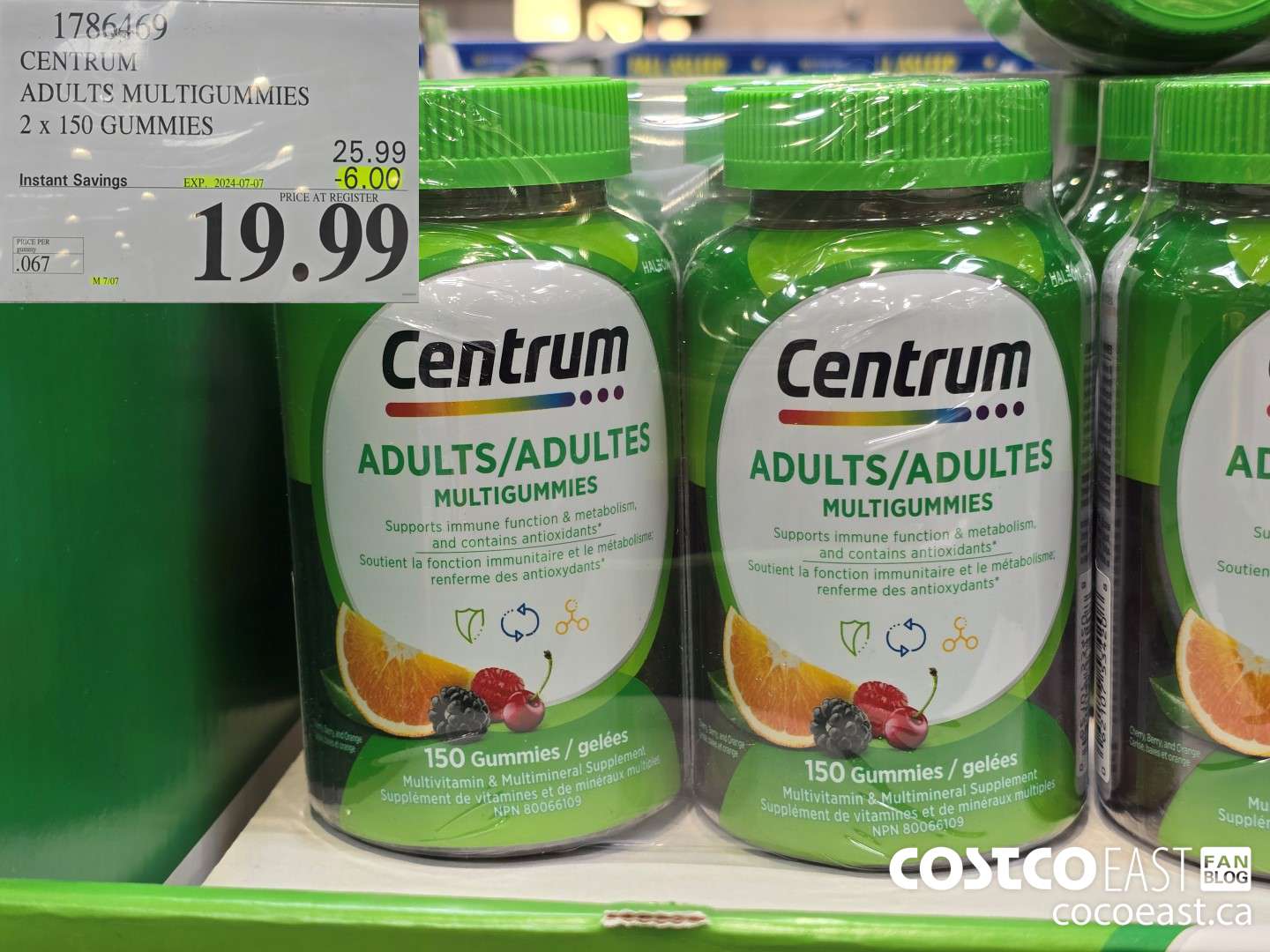 1786469 CENTRUM ADULTS MULTIGUMMIES 2 x 150 GUMMIES ($6.00 INSTANT SAVINGS EXPIRES ON 2024-07-07) $19.99