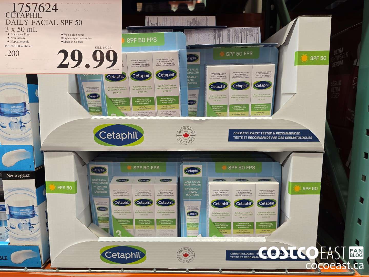 1757624 CETAPHIL DAILY FACIAL SPF 50 3 X 50 ML $29.99