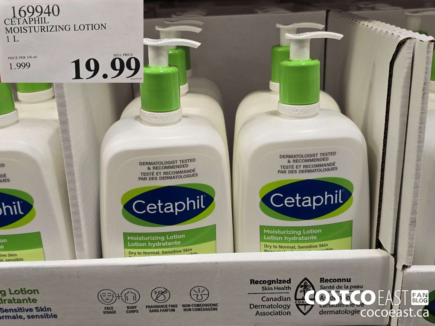 169940 CETAPHIL MOISTURIZING LOTION 1 L $19.99
