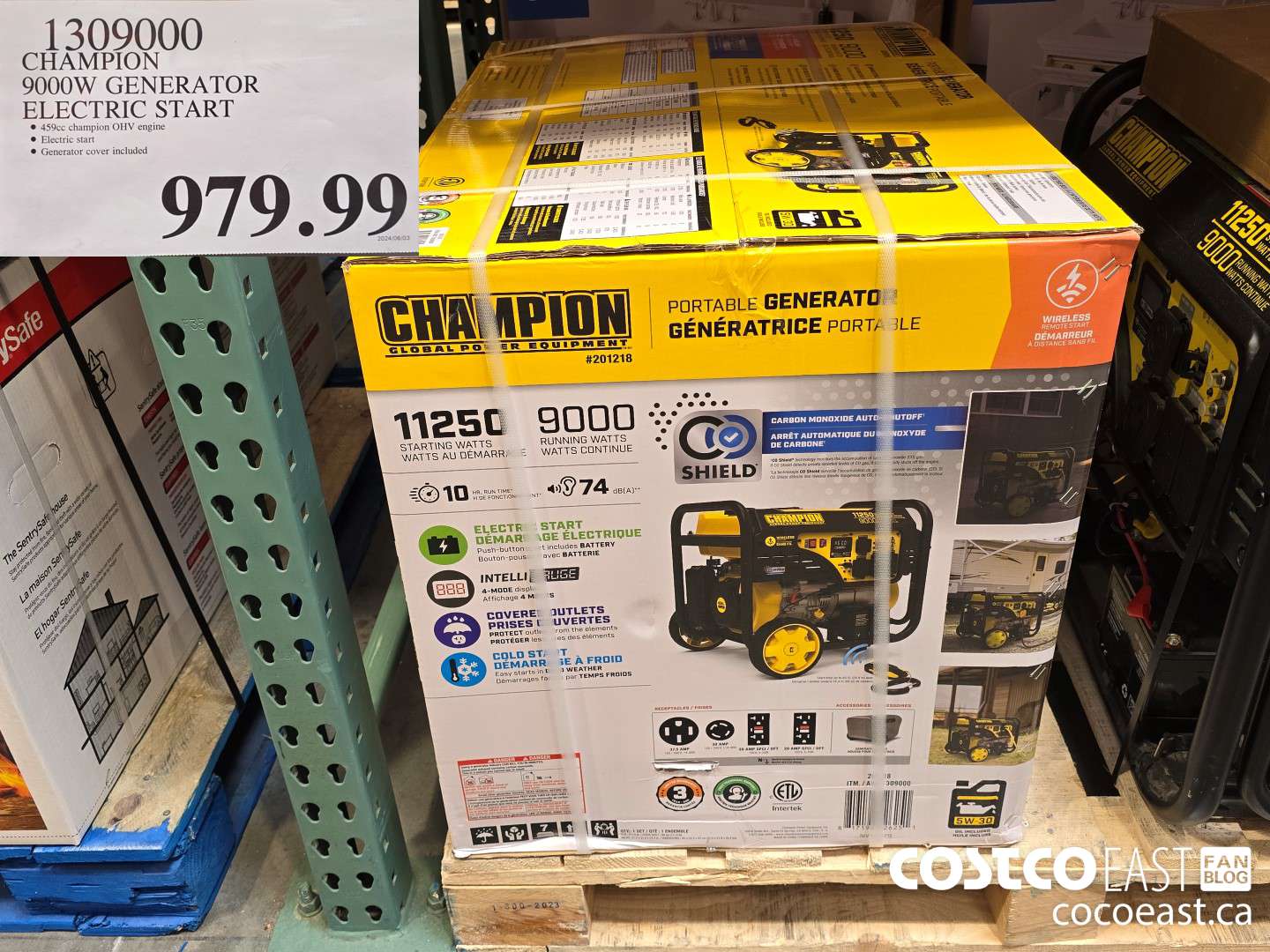 1309000 CHAMPION 9000W GENERATOR ELECTRIC START $979.99