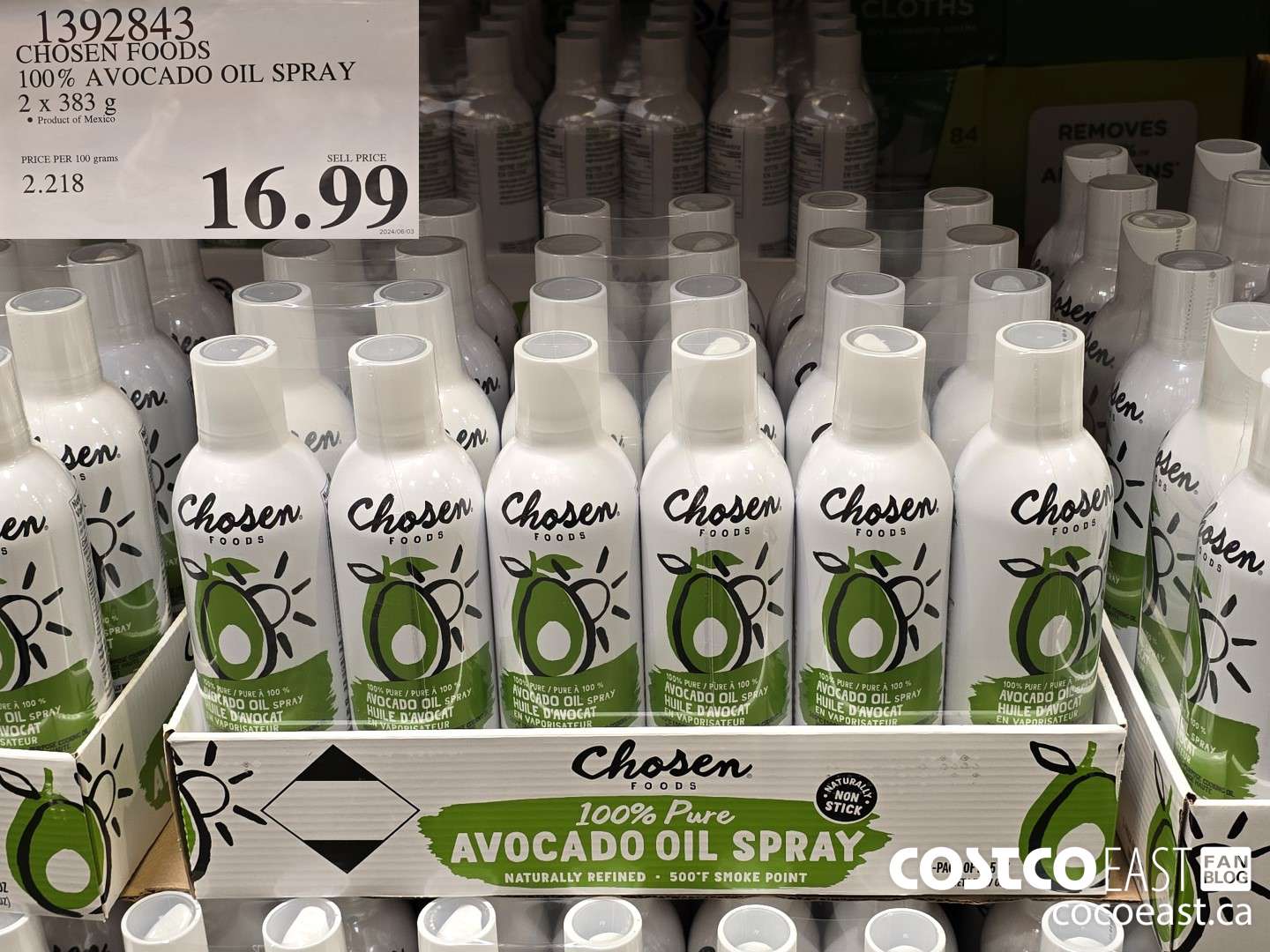 1392843 CHOSEN FOODS 100% AVOCADO OIL SPRAY 2 x 368 G $16.99