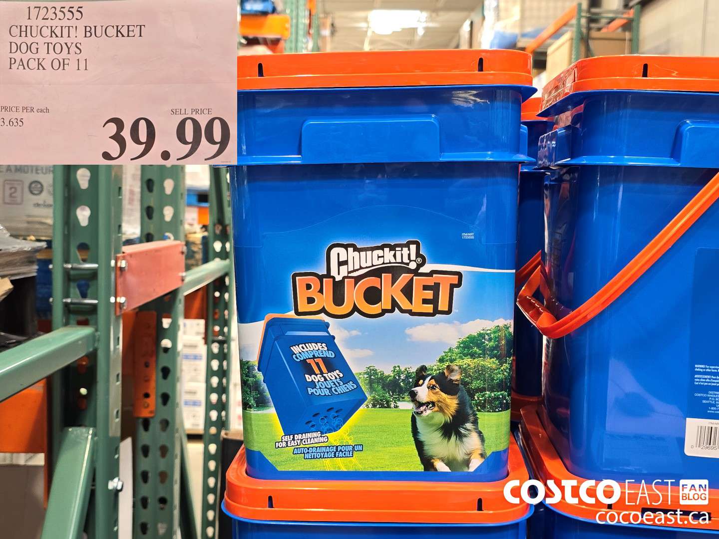 1723555 CHUCKIT! BUCKET DOG TOYS PACK OF 11 $39.99
