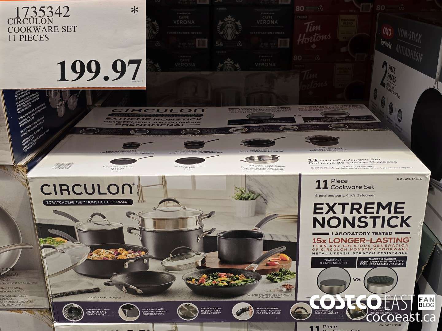 1735342 CIRCULON COOKWARE SET 11 PIECES $199.97