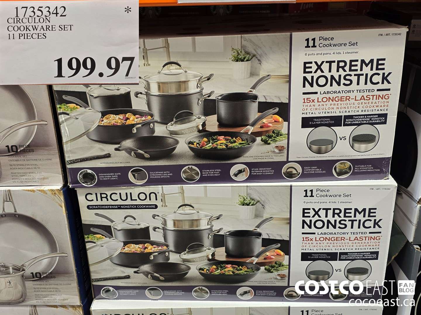 1735342 CIRCULON COOKWARE SET 11 PIECES $199.97