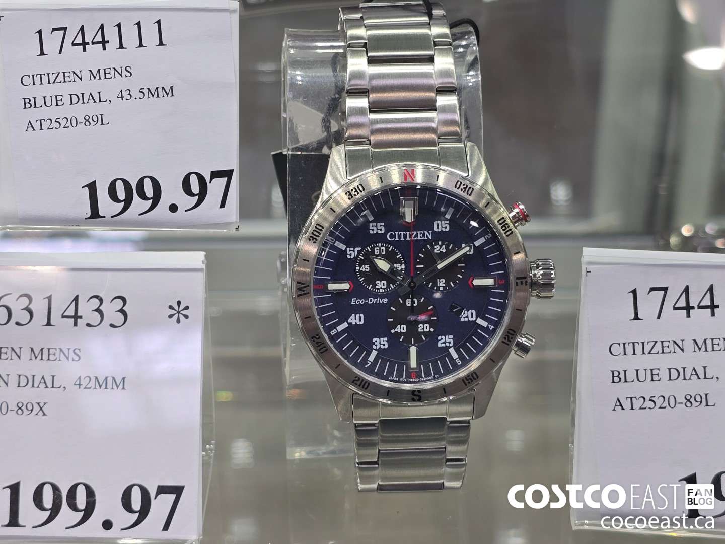 1744111 CITIZEN MENS BLUE DIAL, 43.5MM AT2520-89L $199.97