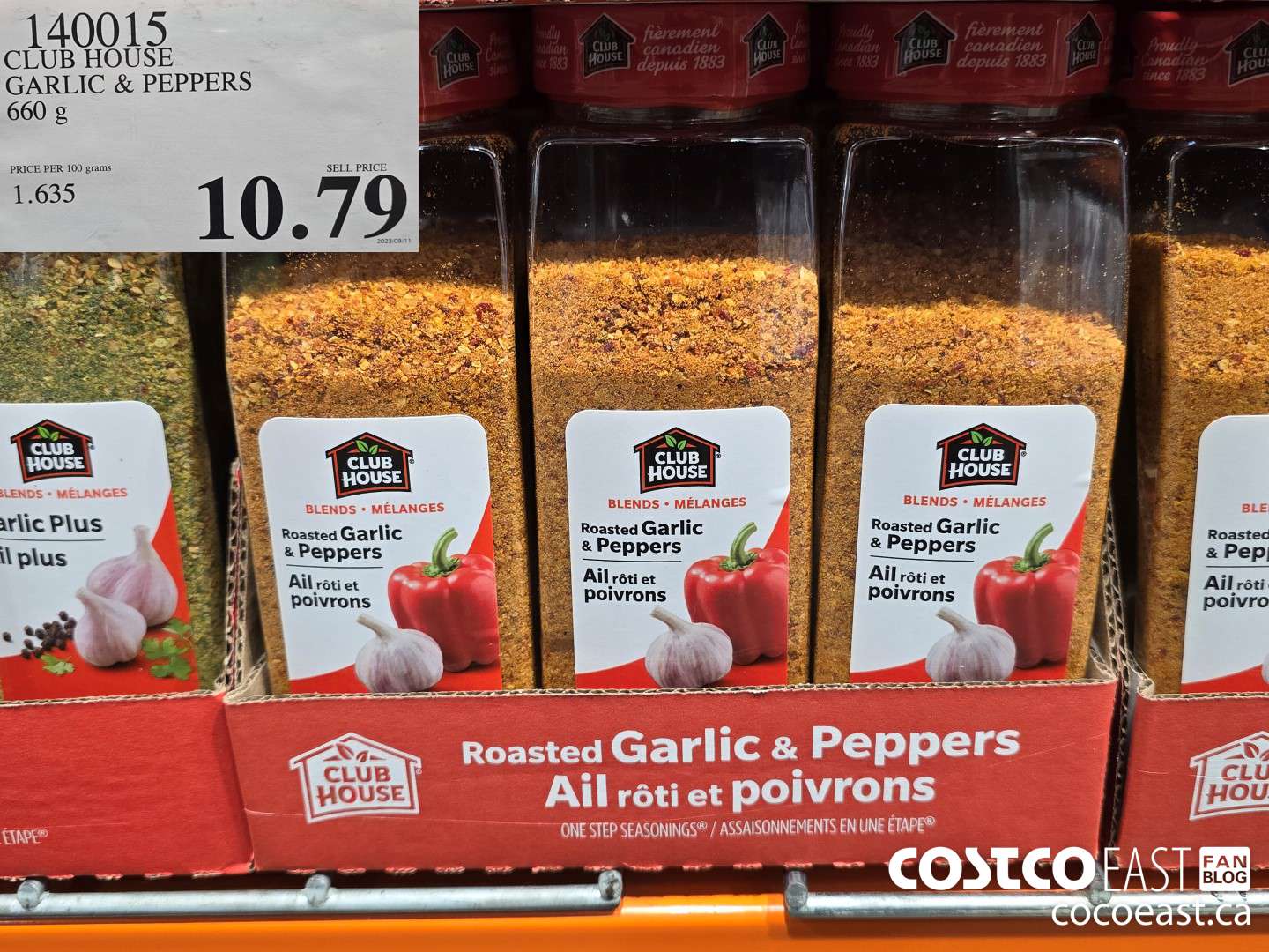 140015 CLUB HOUSE GARLIC & PEPPERS 660 G $10.79